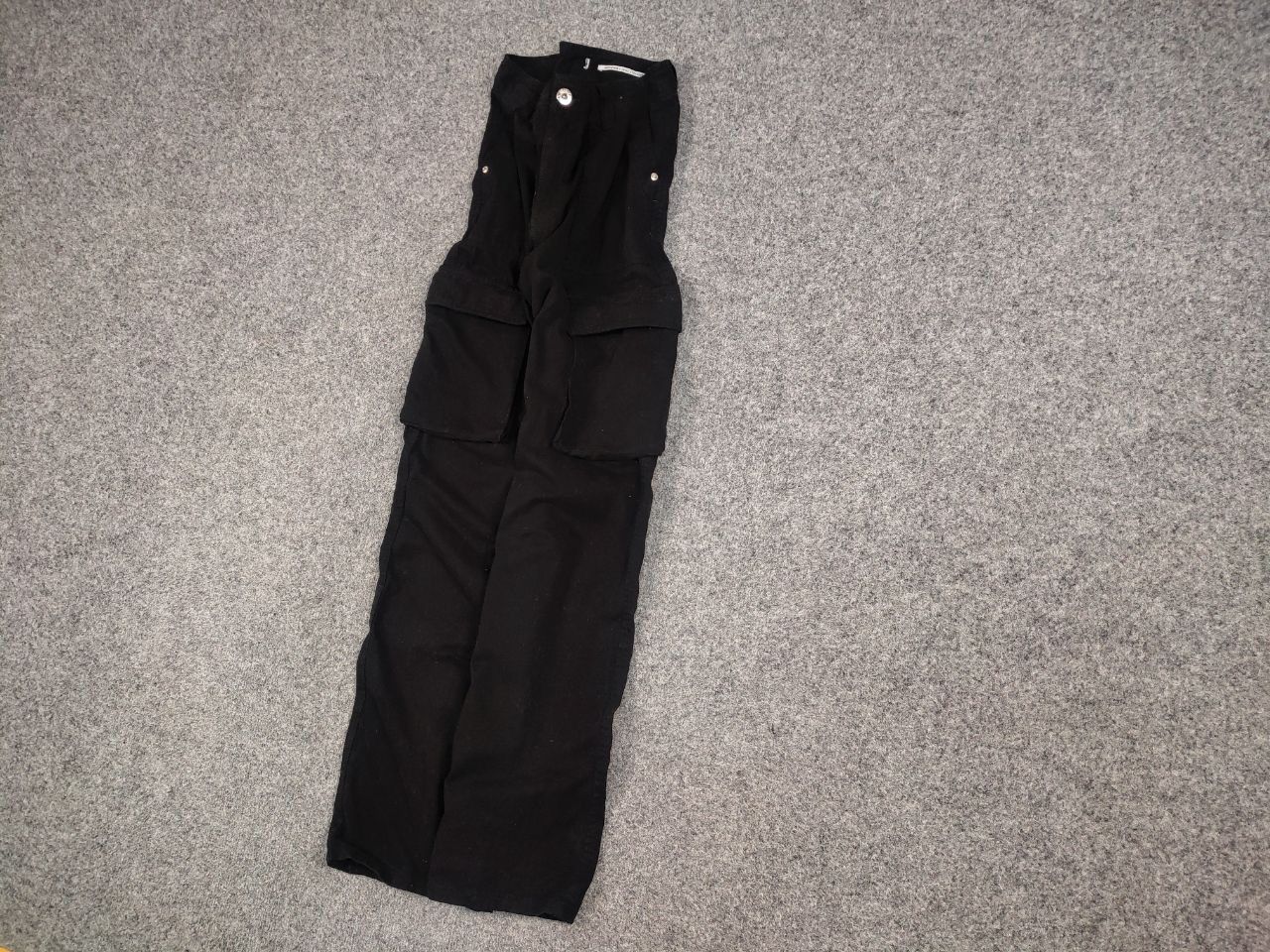 Japanese Brand Vintage Japanese Baggy Black Cotton Cargo Pants Y2K Style Size US 30 / EU 46 - 3 Thumbnail