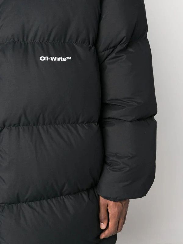 Off-White o1gr1nt1124 Bounce Hooded Down Long Puffer in Black Size US M / EU 48-50 / 2 - 5 Thumbnail