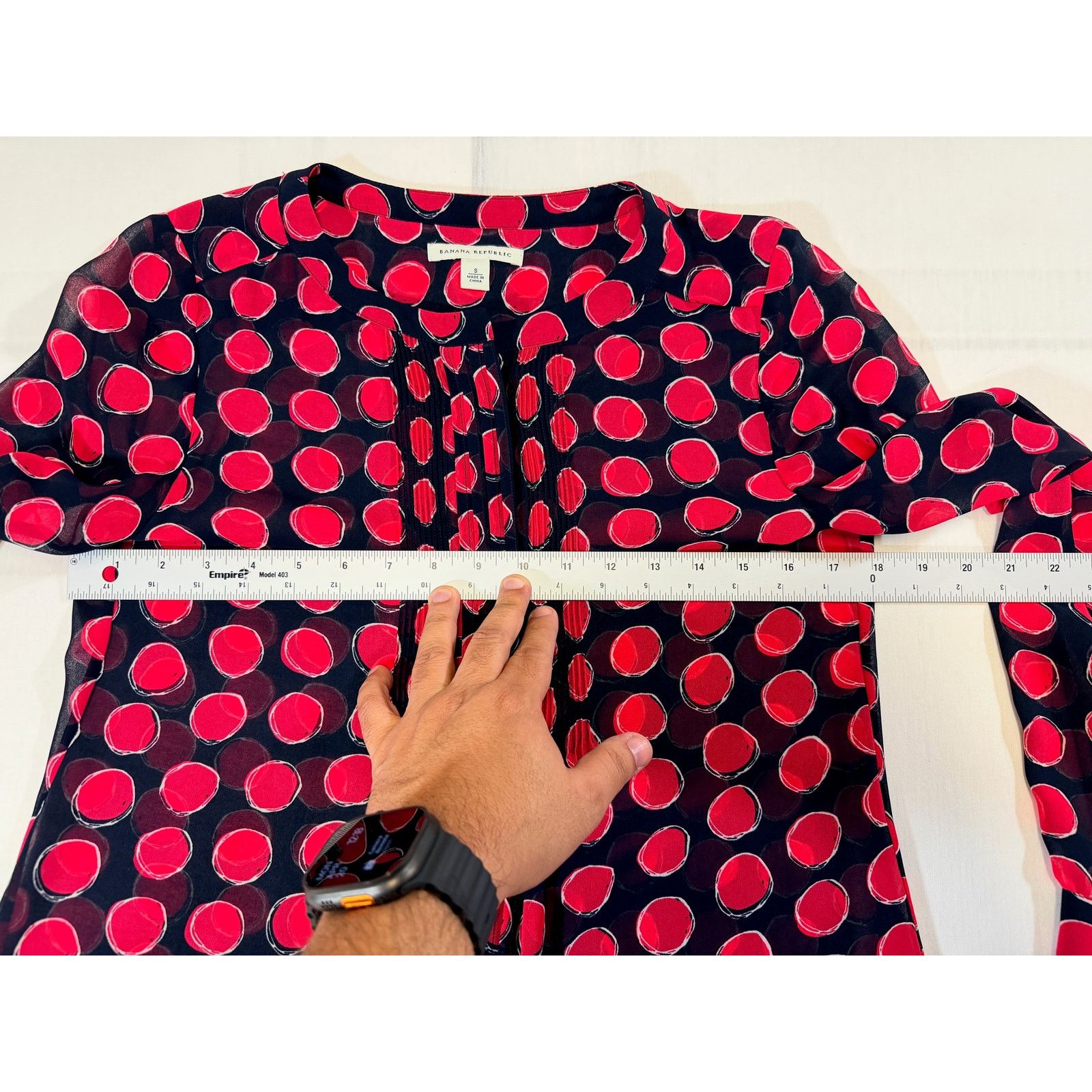 Banana Republic Banana Republic Women’s Blouse Red Polka Dot Size S / US 4 / IT 40 - 6 Thumbnail