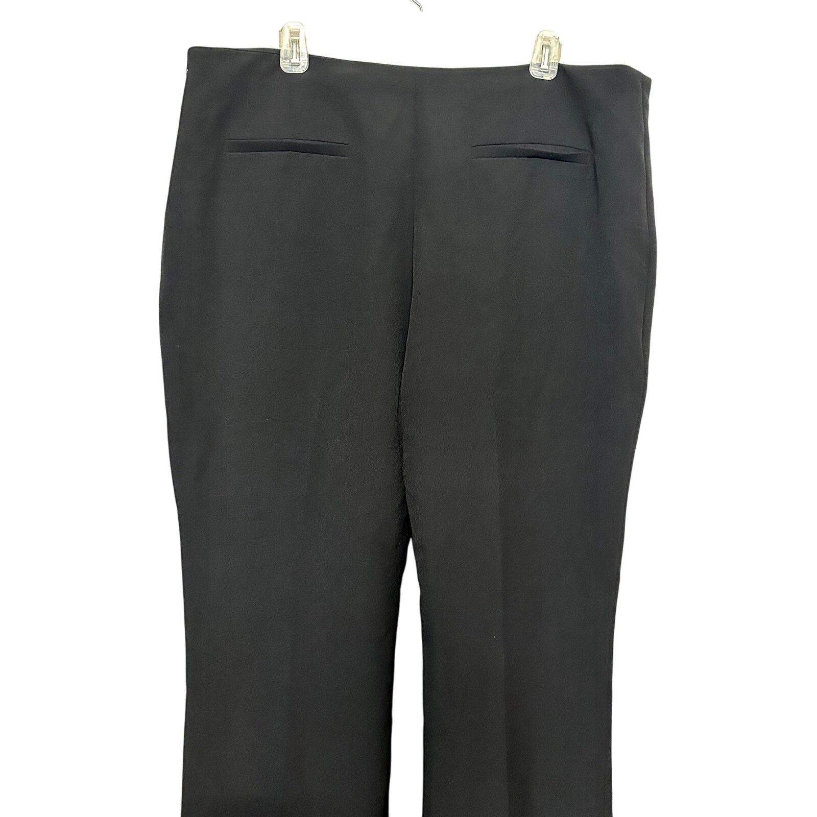 Other Open Edit Straight Leg Pants High Rise Side Slit Black 2X Size 40" / US 18 - 6 Thumbnail