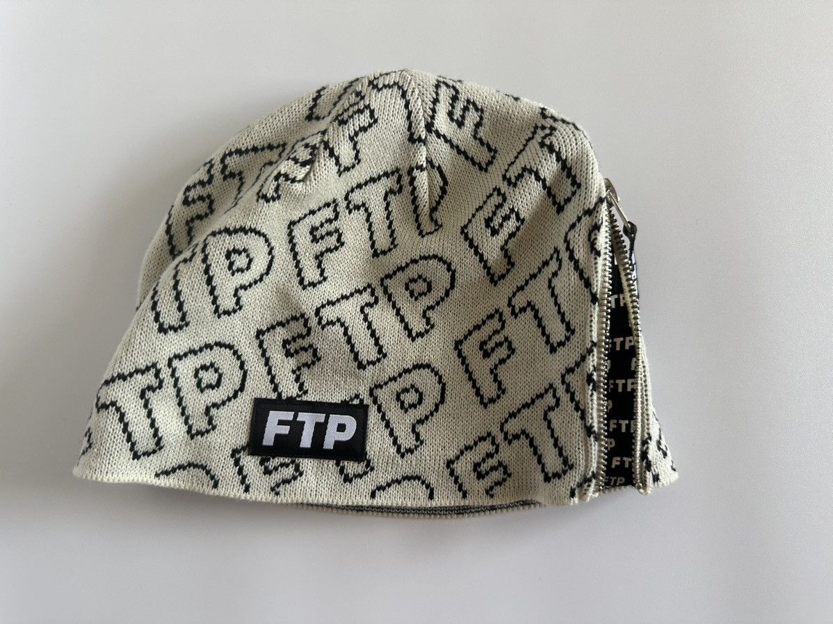 Fuck The Population Zipper Beanie Cream Size ONE SIZE - 3 Thumbnail