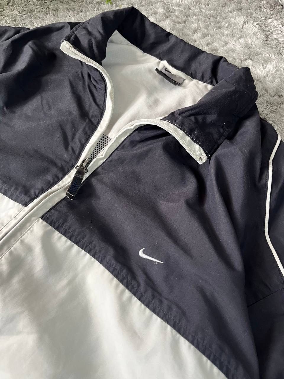 Nike × Vintage 00s Nike Vintage Light Jacket Streetwear Logo Swoosh Drill Size US L / EU 52-54 / 3 - 5 Thumbnail
