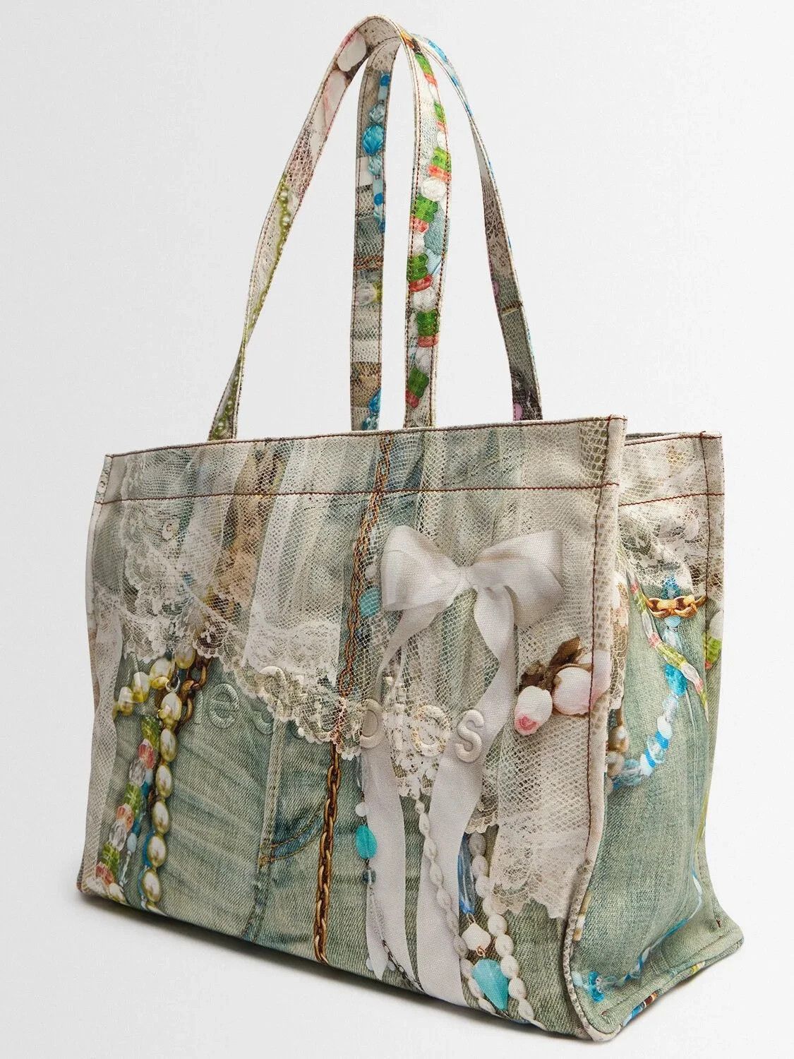 Acne Studios ACNE STUDIOS $950 Blue Denim Tote Bag New & Authentic Size ONE SIZE - 2 Thumbnail