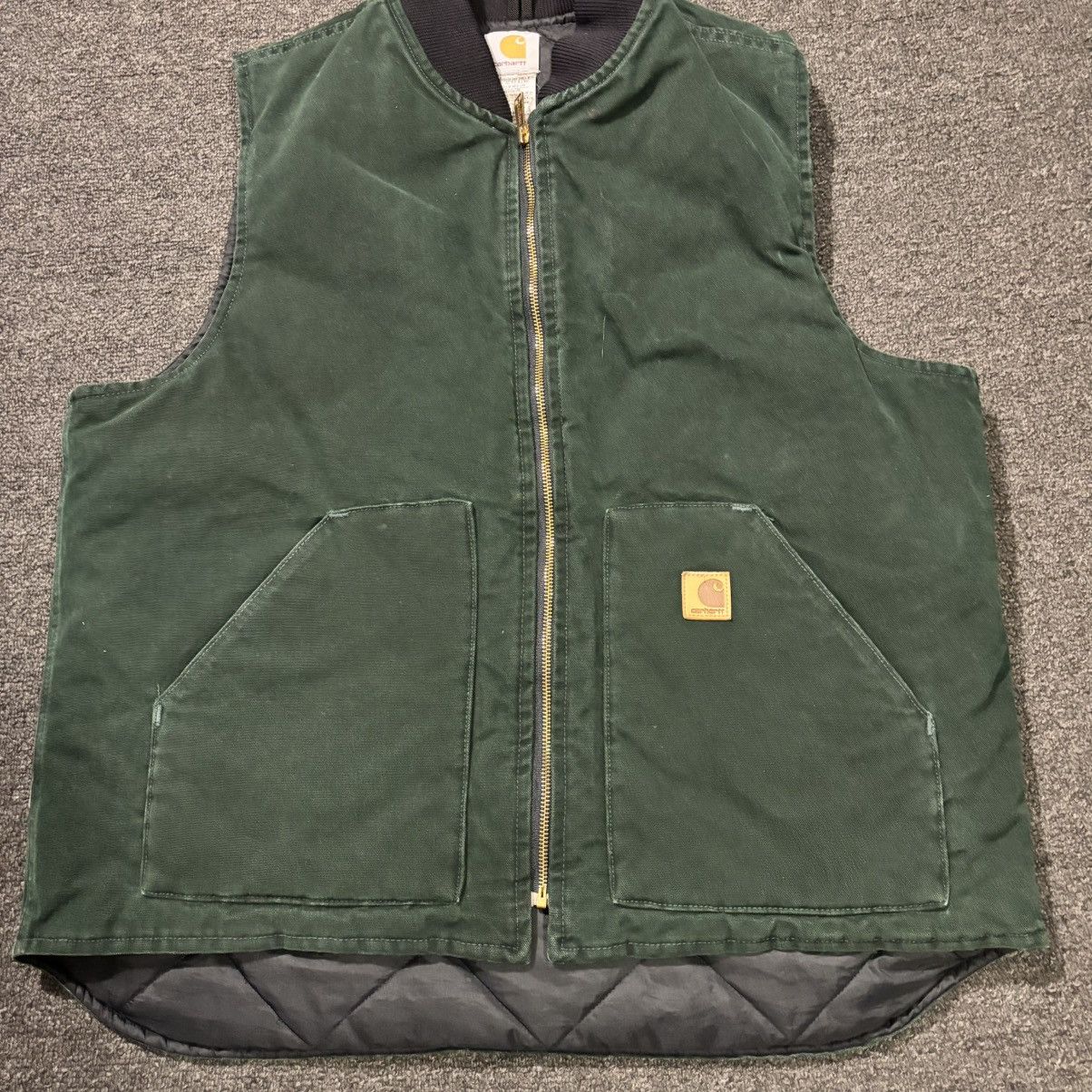 Carhartt Vintage Carhartt Vest Spruce Green Quilted XL V02 SPC 90s Size US XL / EU 56 / 4 - 3 Thumbnail