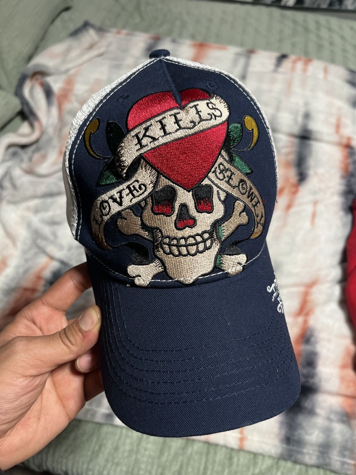 Ed Hardy Ed hardy “Love Kills Slowly” trucker hat Size ONE SIZE - 1 Thumbnail