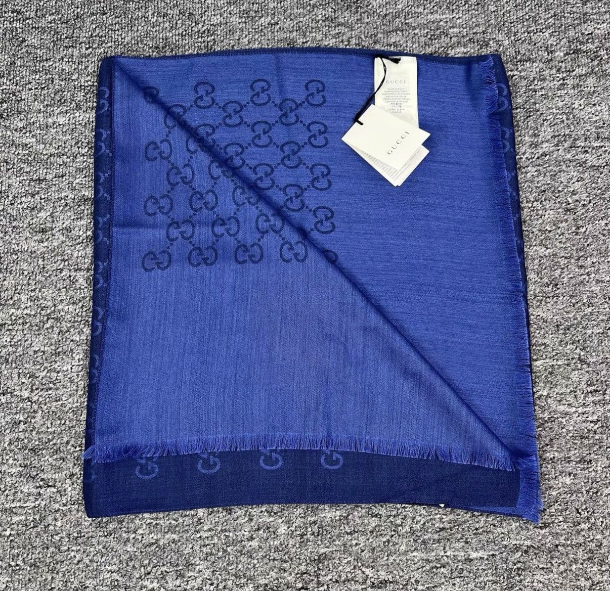 Gucci Gucci Double G Jacquard All-Over Print Scarf K12 Size ONE SIZE - 2 Thumbnail