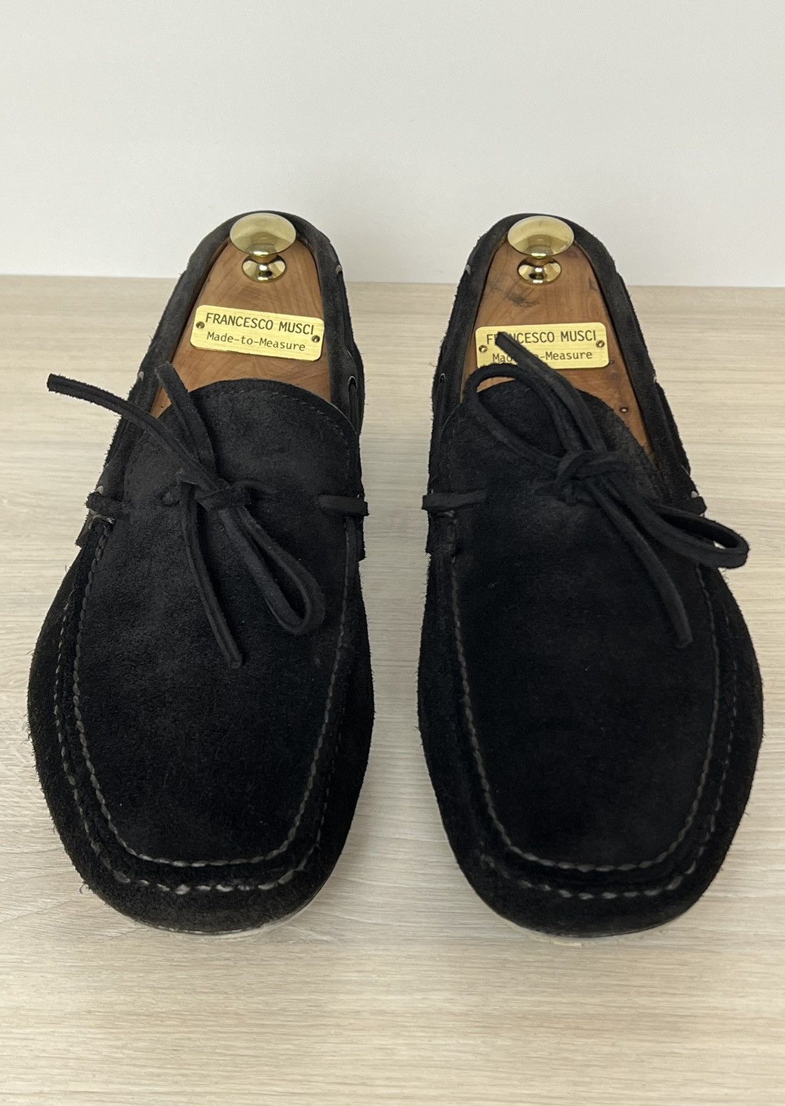 Prada Prada Black Suede Driving Loafers with Laces – Size 9,5 Size US 9.5 / EU 42-43 - 5 Thumbnail