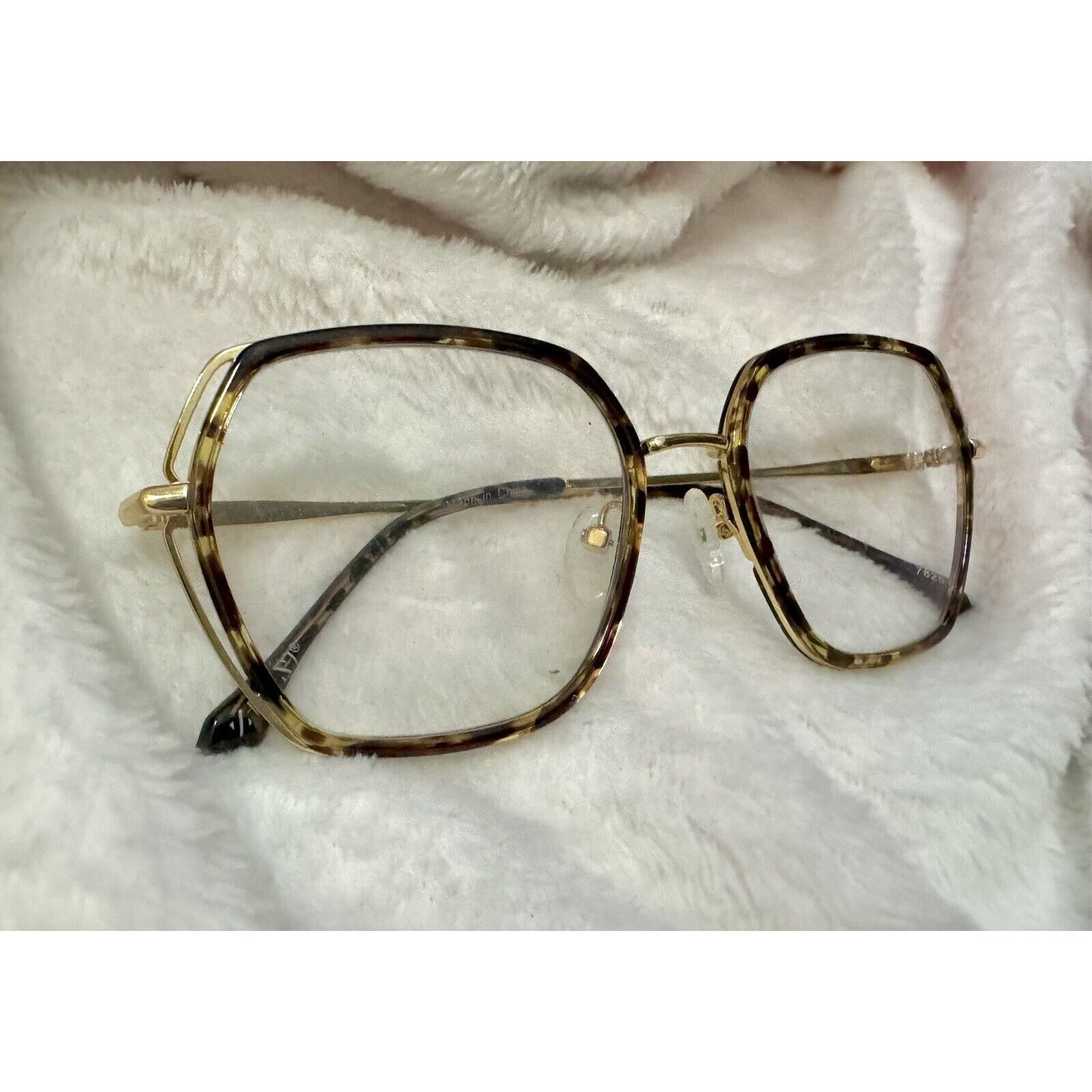 Other Zenni Geometric Glasses Frames Tortoiseshell, Gold 19 54 145 Size ONE SIZE - 5 Thumbnail