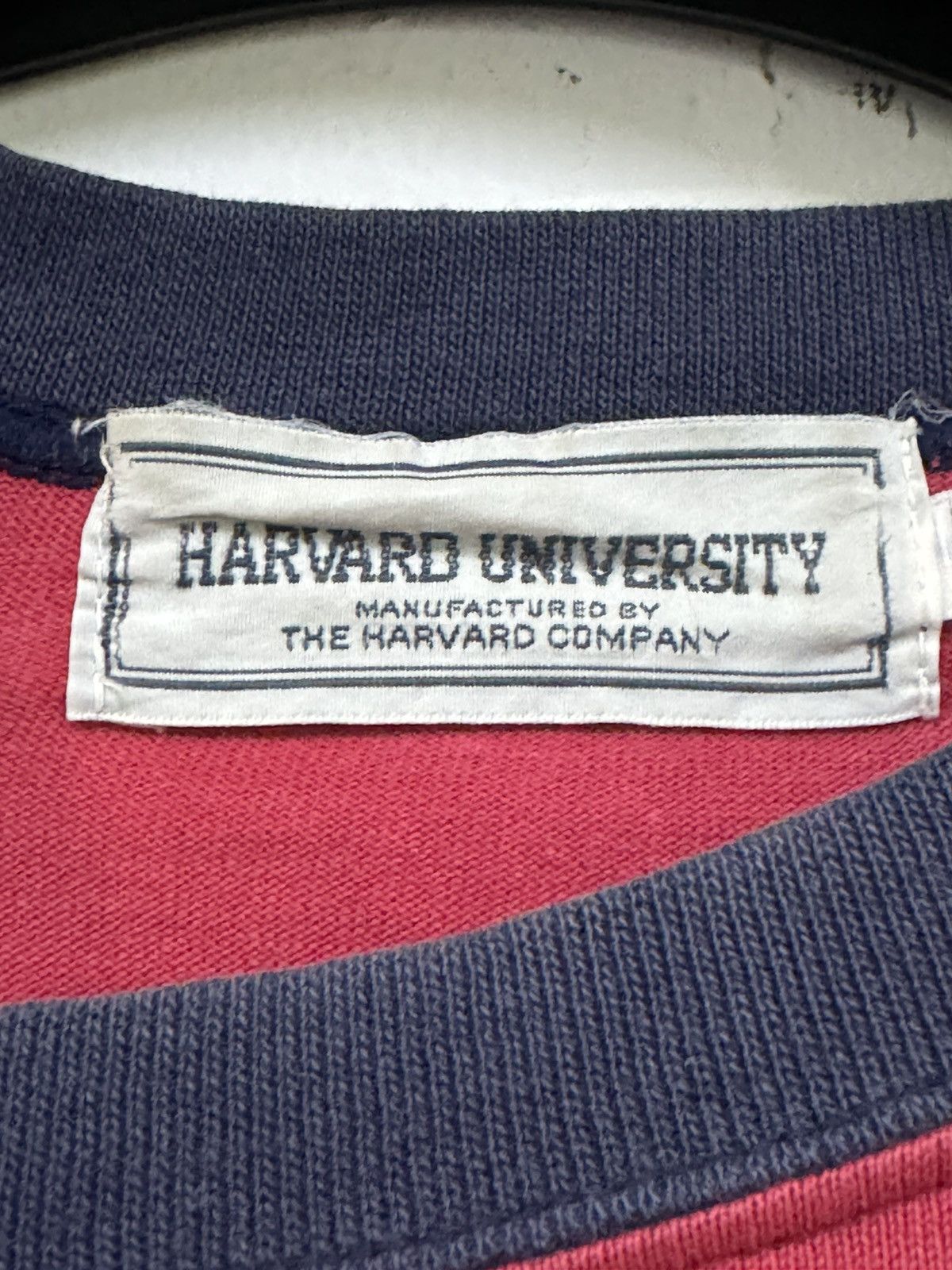NHL × Vintage VINTAGE 90s HARVARD UNIVERSITY RINGER SINGLE STICH SHIRT Size US L / EU 52-54 / 3 - 7 Thumbnail