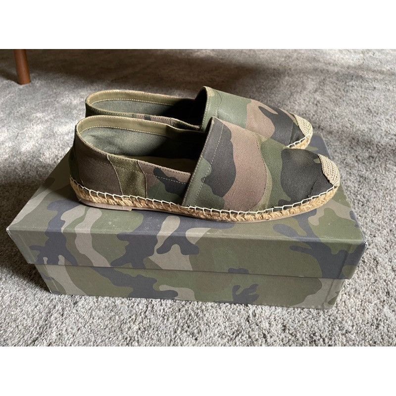 image of Men’S Valentino Garavani Camo Canvas Espadrille Size 41/us8 Shoes, Men's