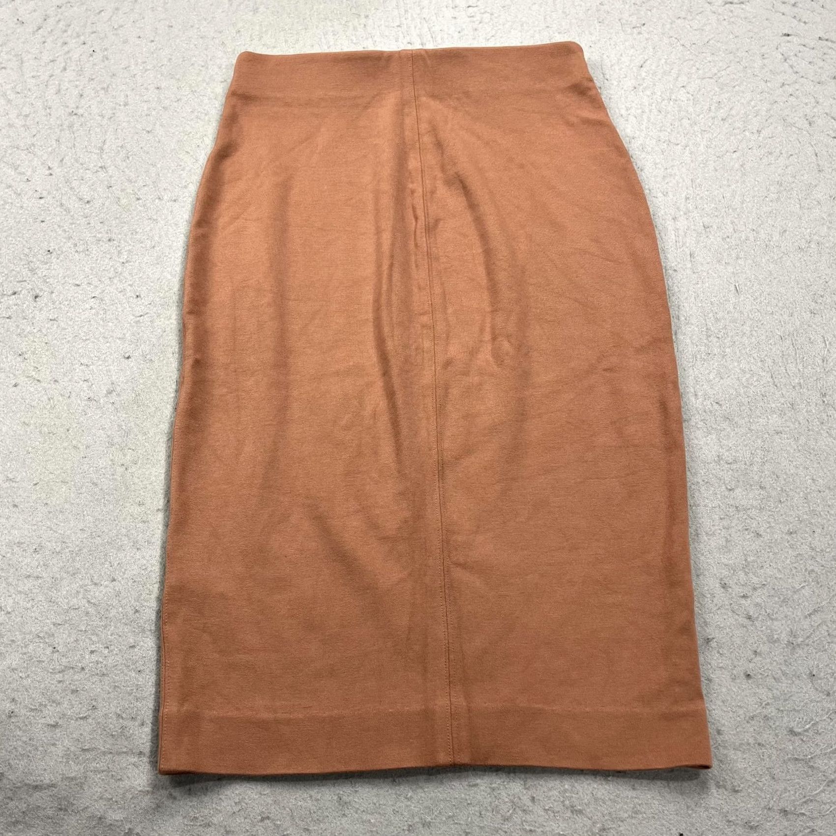 Vintage VINTAGE Wilfred Skirt Womens Small Brown Terracotta Midi Pencil Stretch Knit Aritzia Size 28" / US 6 / IT 42 - 4 Thumbnail