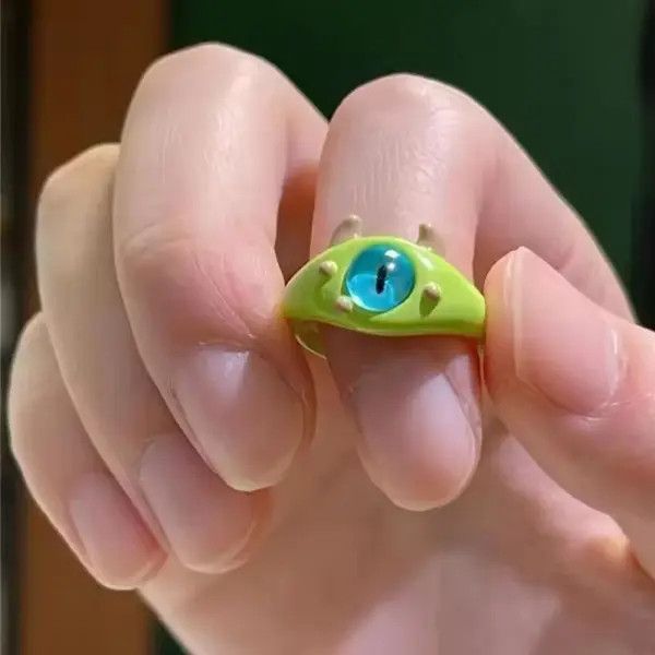 Jewelry Masumizu x Aoba Cute Monster One Adjustable Ring Size ONE SIZE - 3 Thumbnail