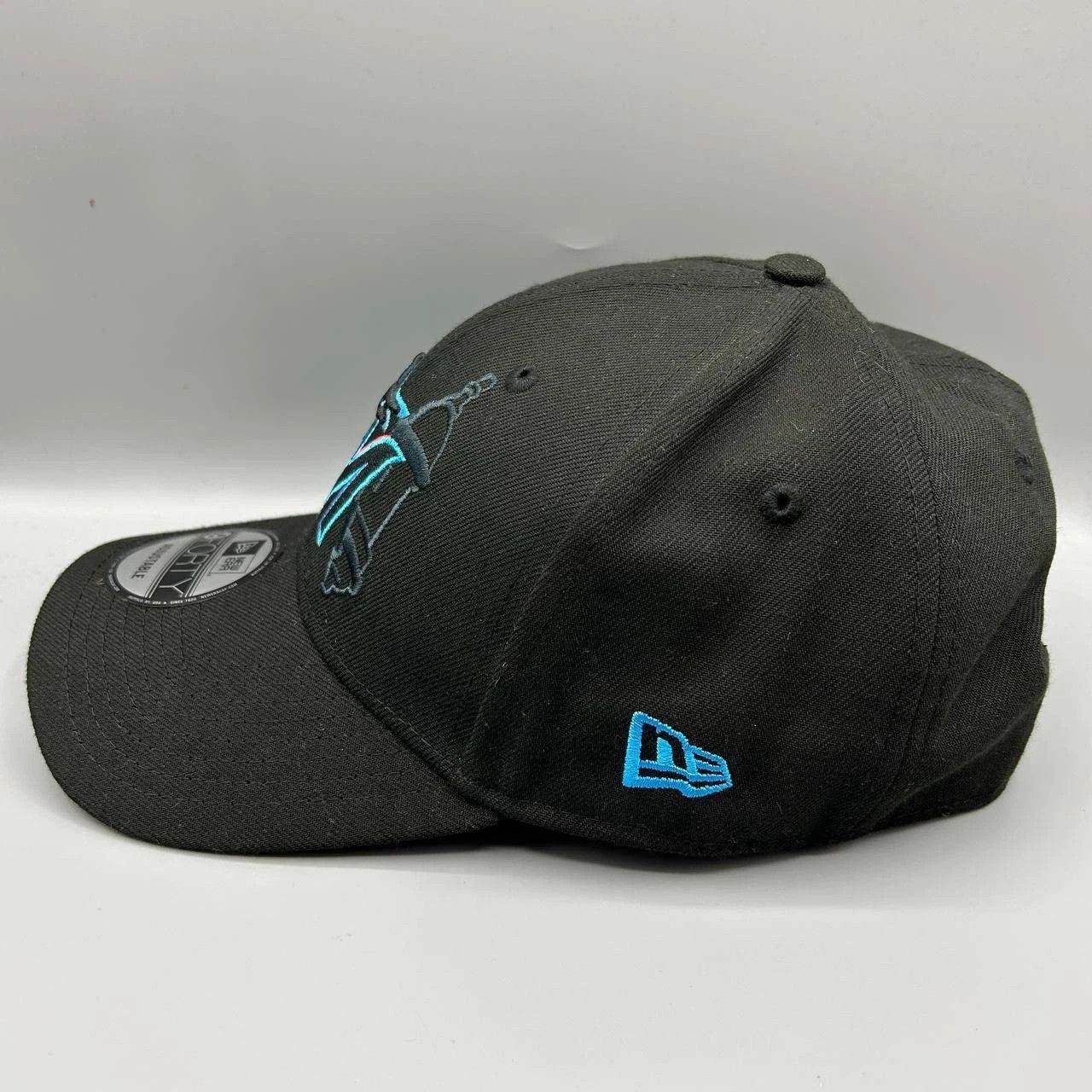 New Era Miami Marlins Hat Men Black Embroidered Snap Back Cap Size ONE SIZE - 3 Thumbnail
