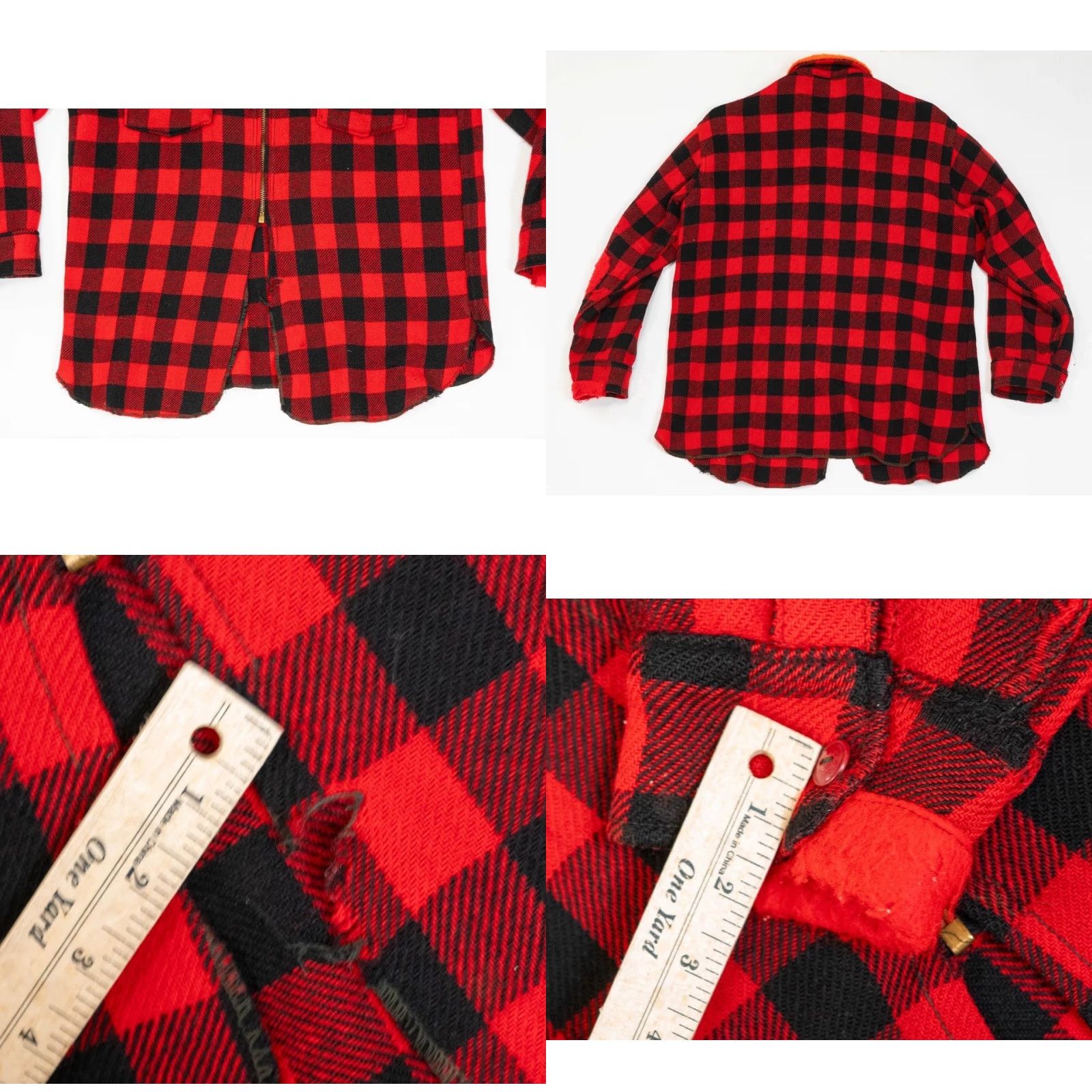Vintage VINTAGE Woolrich Mackinaw Cruiser Plaid Wool Fur Collar Shacket 50s Red Wool Vintage Men L Jacket Size US L / EU 52-54 / 3 - 8 Thumbnail