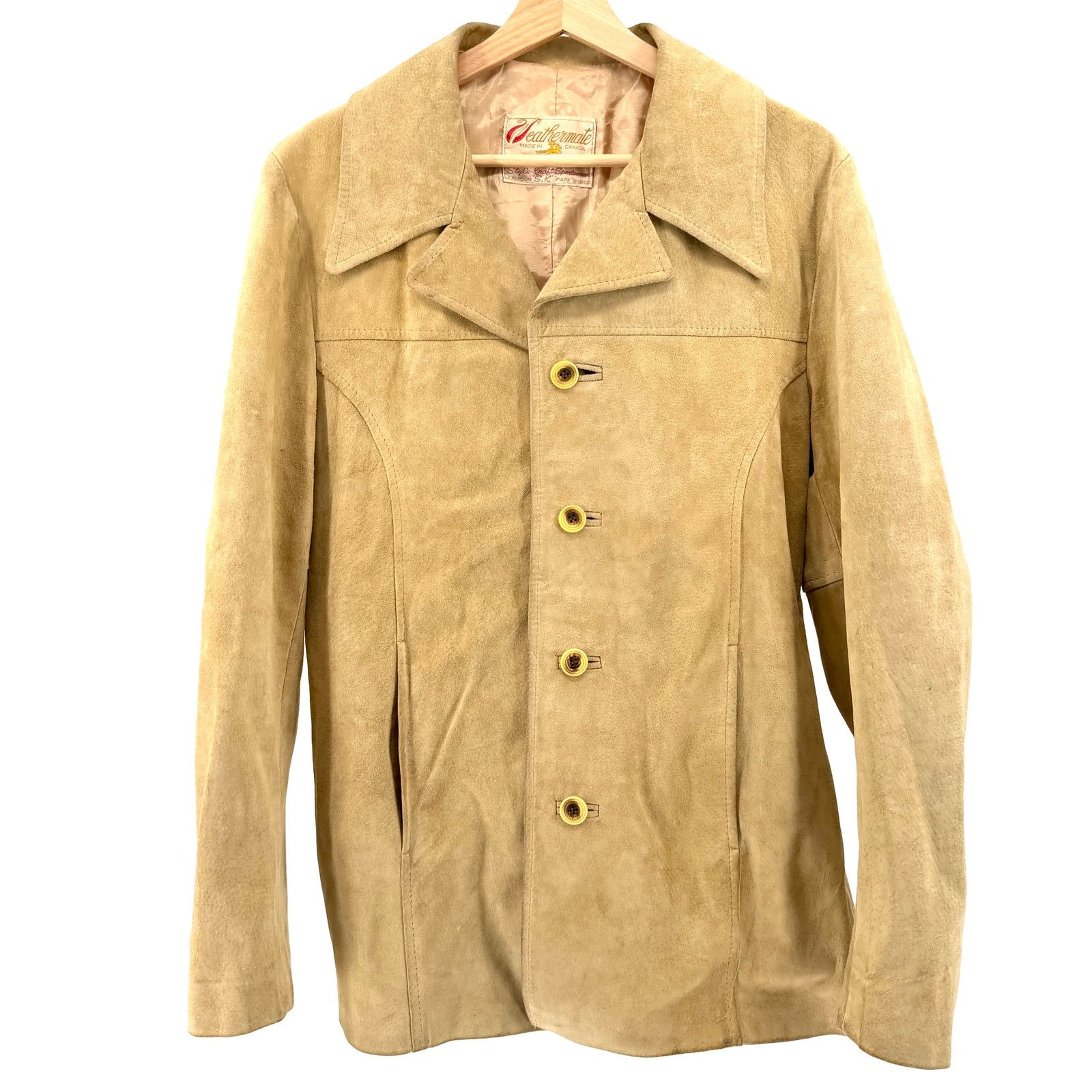 Vintage Vintage 70s Weathermate Camel Genuine Suede Leather Jacket Size US M / EU 48-50 / 2 - 1 Thumbnail