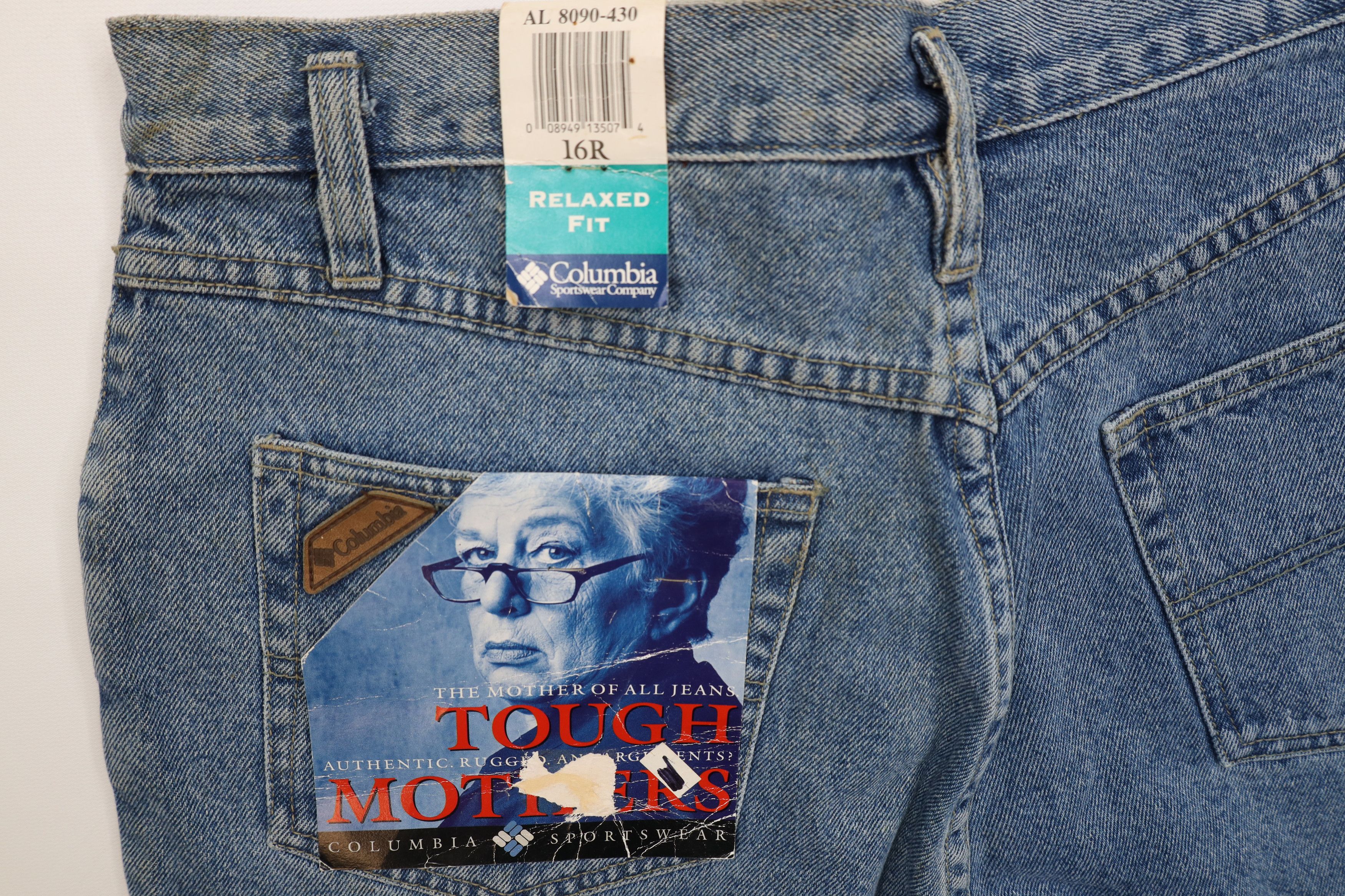 Columbia Deadstock Vintage 90s Columbia Fit Tapered Leg Denim Jeans Size 38" / US 16 / IT 52 - 15 Thumbnail