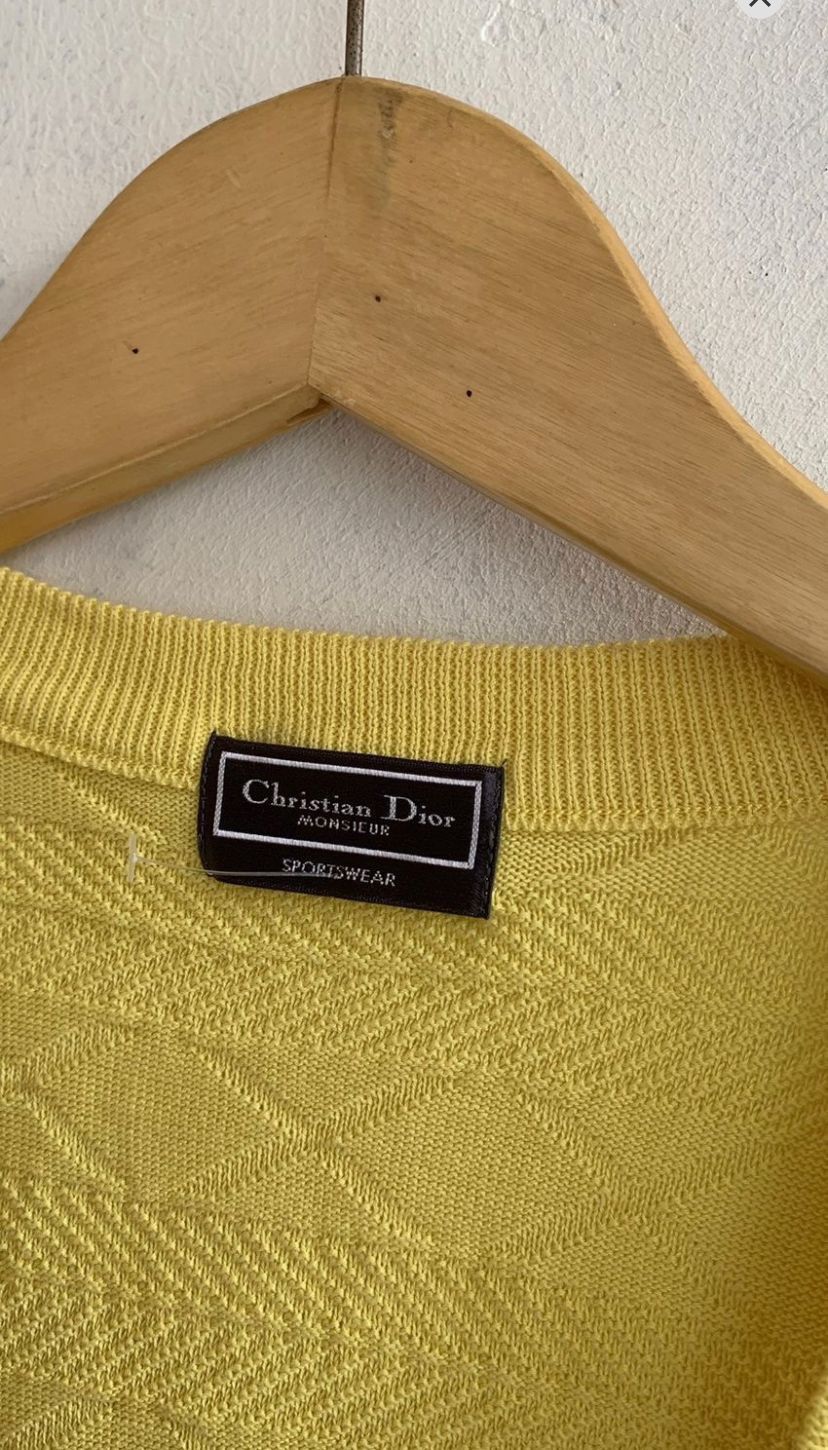 Christian Dior Monsieur × Vintage Christian Dior Monsieur yellow cardigan Size US XL / EU 56 / 4 - 2 Thumbnail