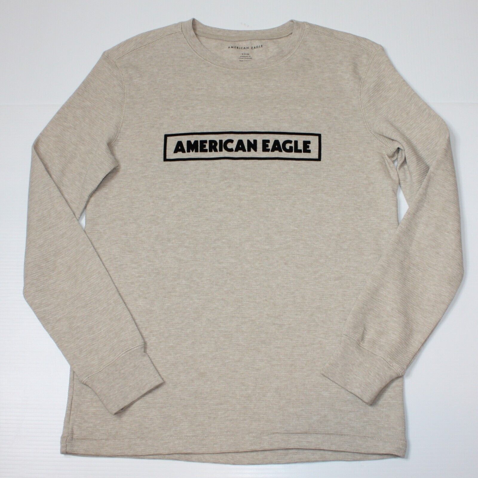 American Eagle Outfitters Young Men's AE Beyond Soft Thermal Top Shirt in Sand size S Size US S / EU 44-46 / 1 - 1 Thumbnail