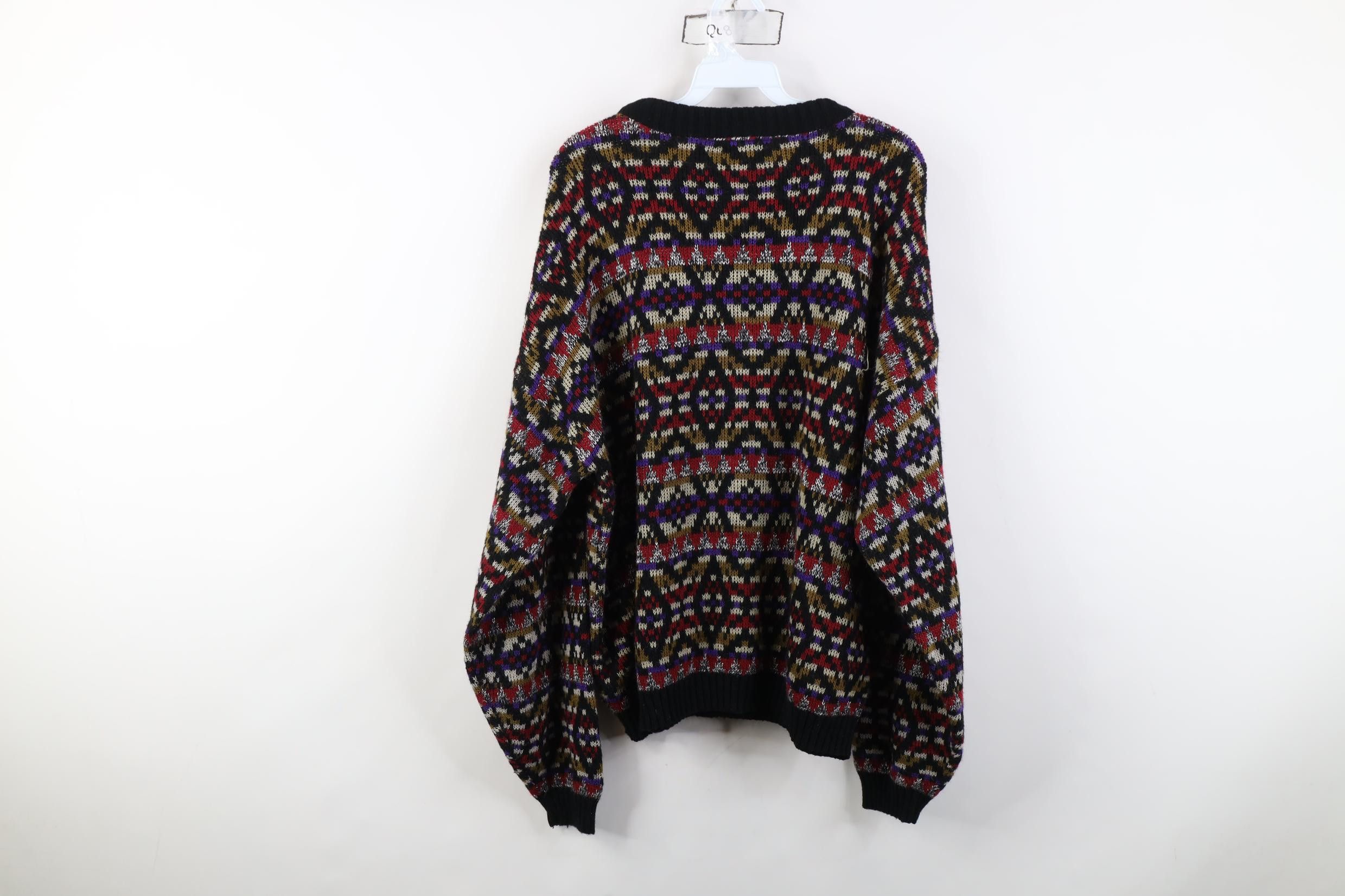 Vintage Vintage 90s Streetwear Fair Isle Knit Crewneck Sweater USA Size L / US 10 / IT 46 - 8 Thumbnail