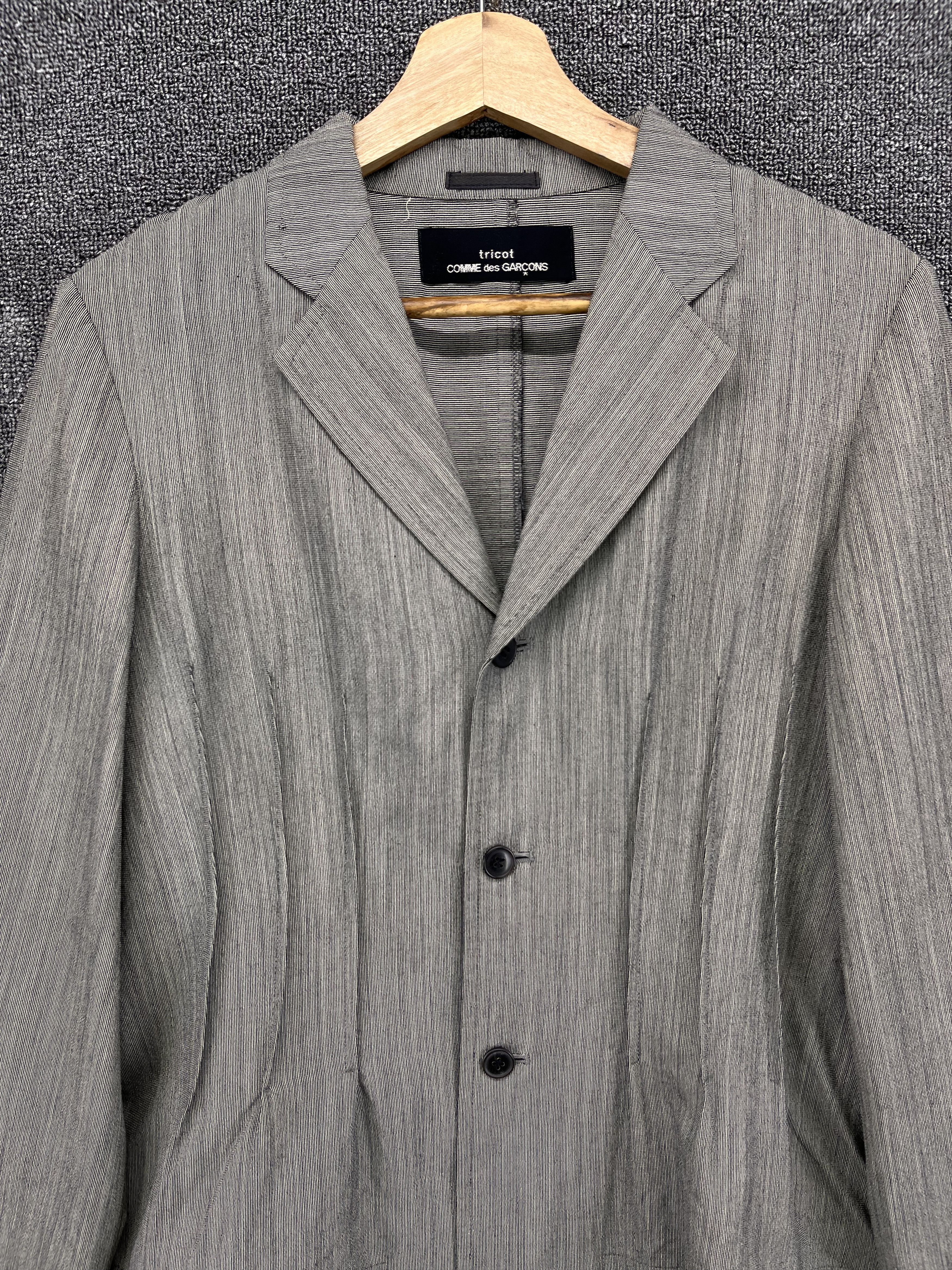 Comme des Garcons Vintage 90s Comme Des Garcon Tricot Wool Blazer Coat Jacket Size M / US 6-8 / IT 42-44 - 6 Thumbnail