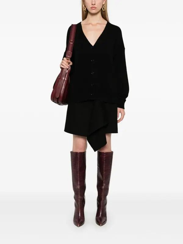 Bompard × Designer Eric Bompard Wool Cashmere Knit Cardigan Black Size XL Size XL / US 12-14 / IT 48-50 - 2 Thumbnail