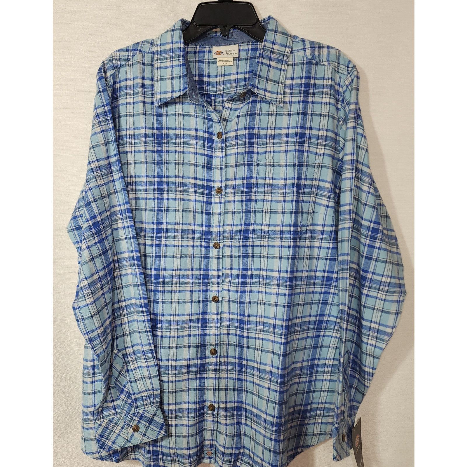 Dickies Dickies Women's Plaid Long Sleeve Flannel Size XL / US 12-14 / IT 48-50 - 2 Thumbnail