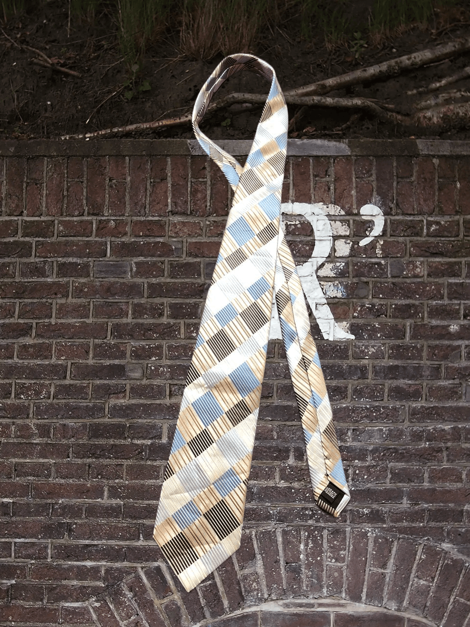 Balmain BALMAIN Geometric Abstract Tie Necktie Silk Size ONE SIZE - 1 Thumbnail