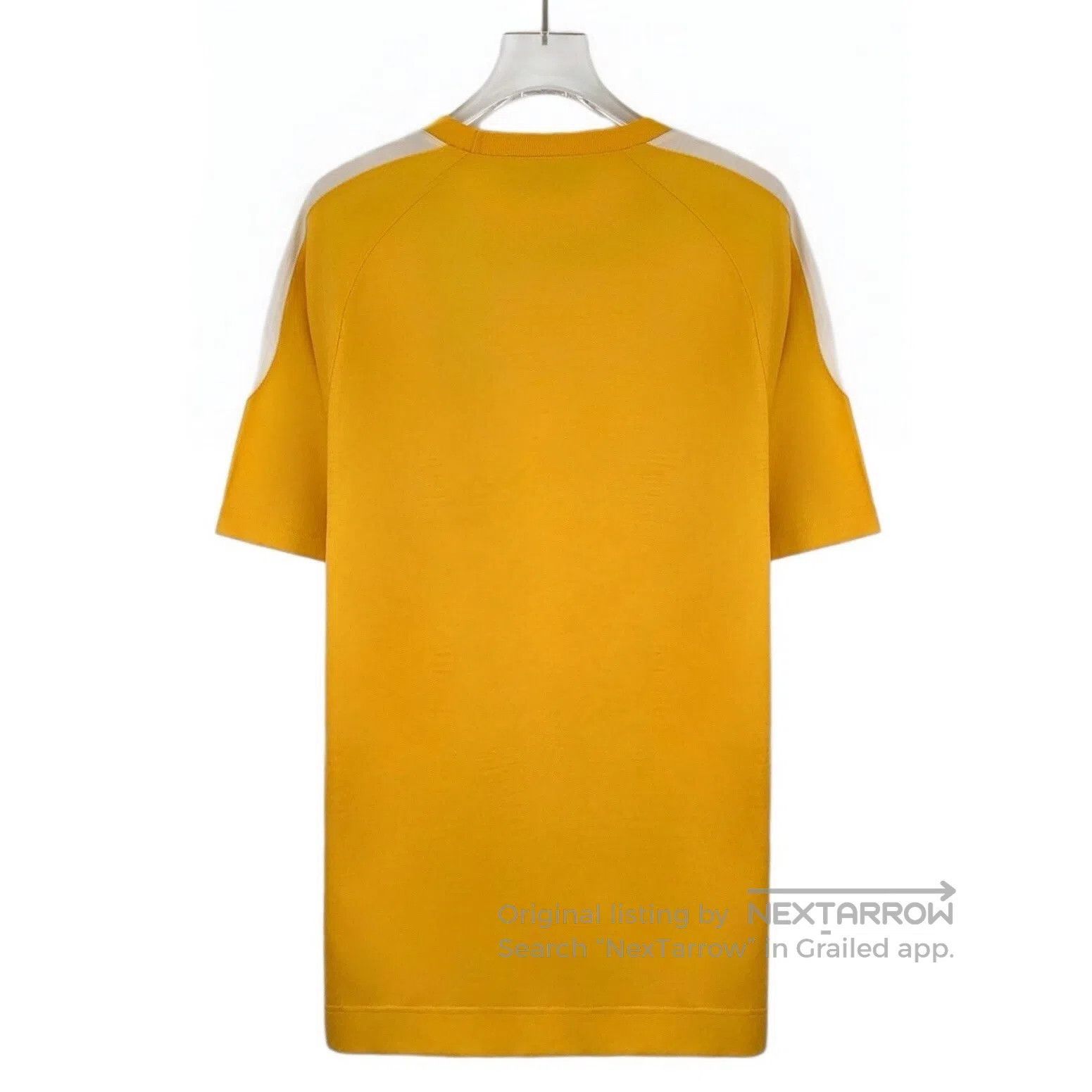 Ermenegildo Zegna Zegna Yellow Logo Patch Wool Round Neck Short Sleeve T-Shi Size US S / EU 44-46 / 1 - 2 Thumbnail