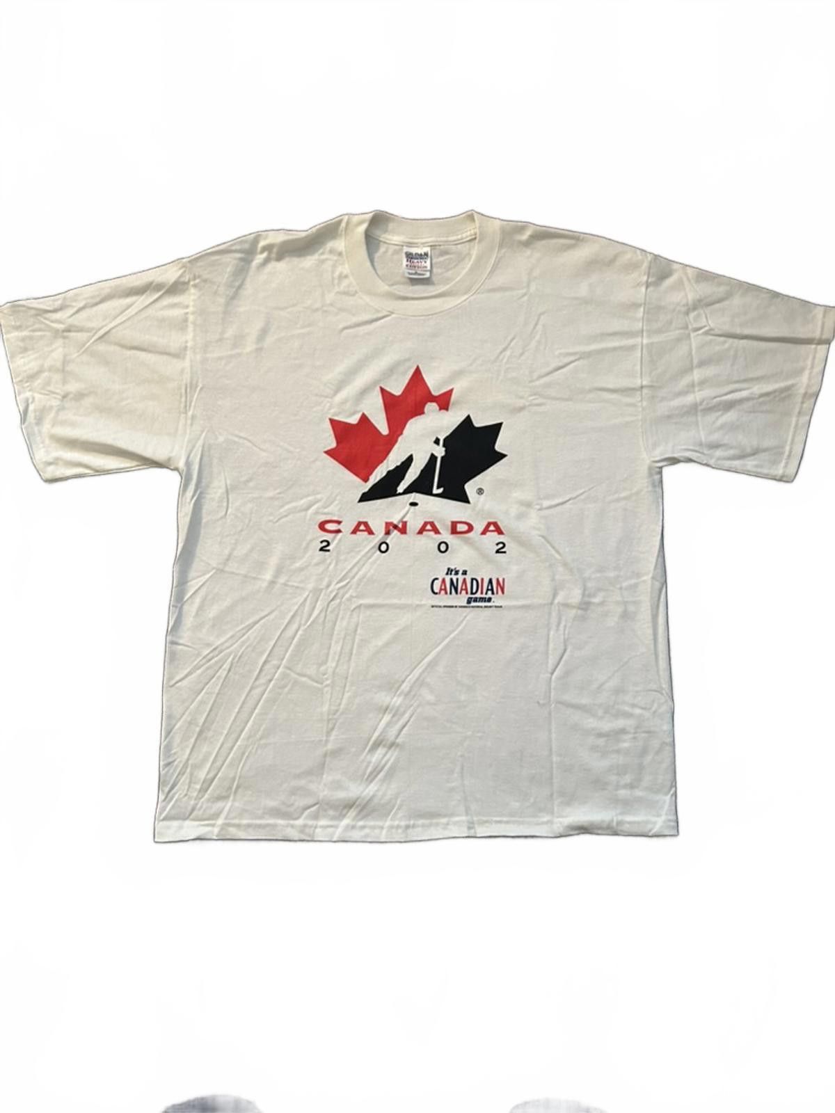 Gildan Vintage 2002 Molson Team Canada Hockey Logo T-Shirt Size US XL / EU 56 / 4 - 1 Thumbnail