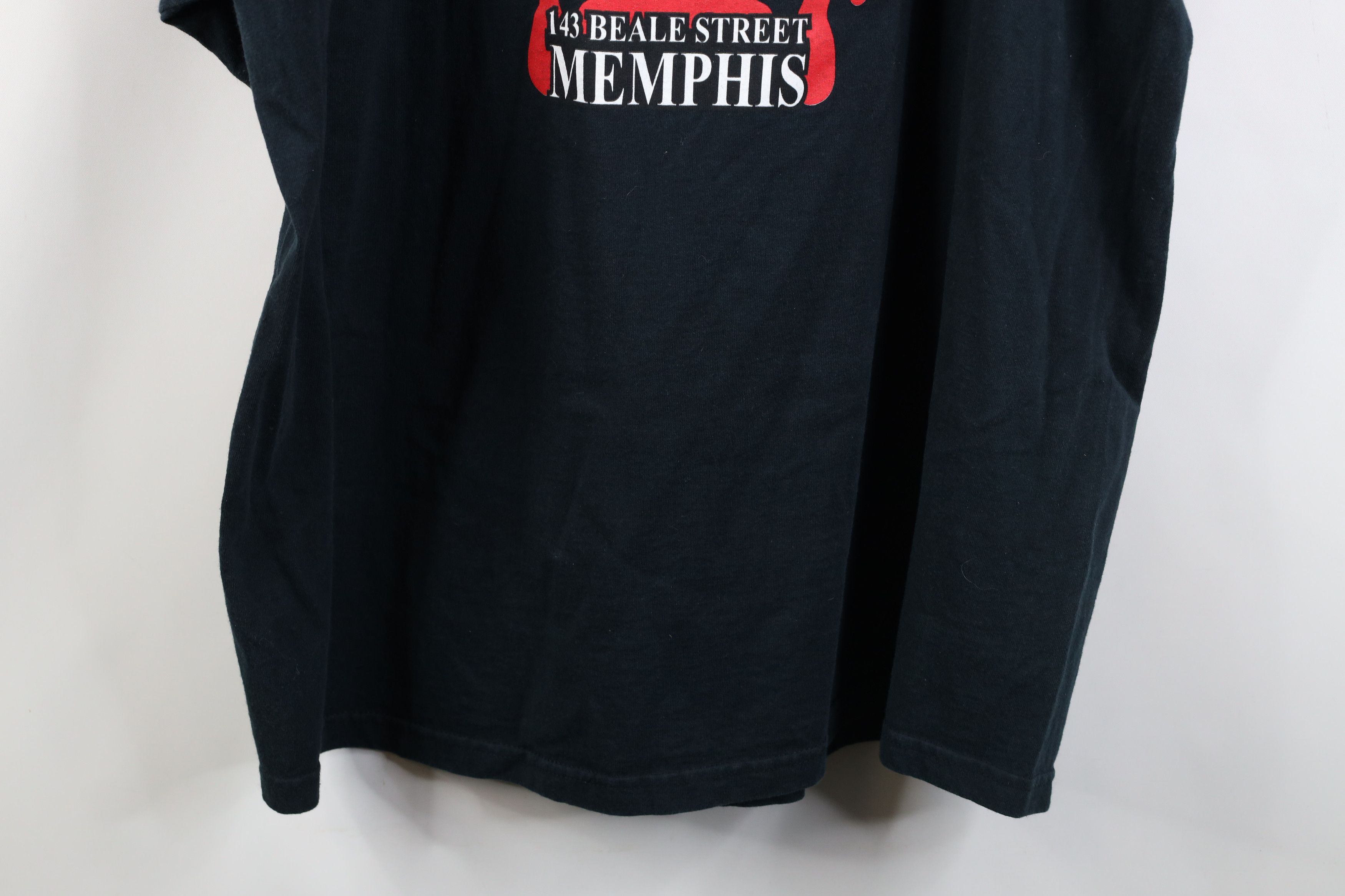 Vintage Vintage Y2K Blues Club Memphis Fire Flames T-Shirt Black Size US XXL / EU 58 / 5 - 14 Thumbnail