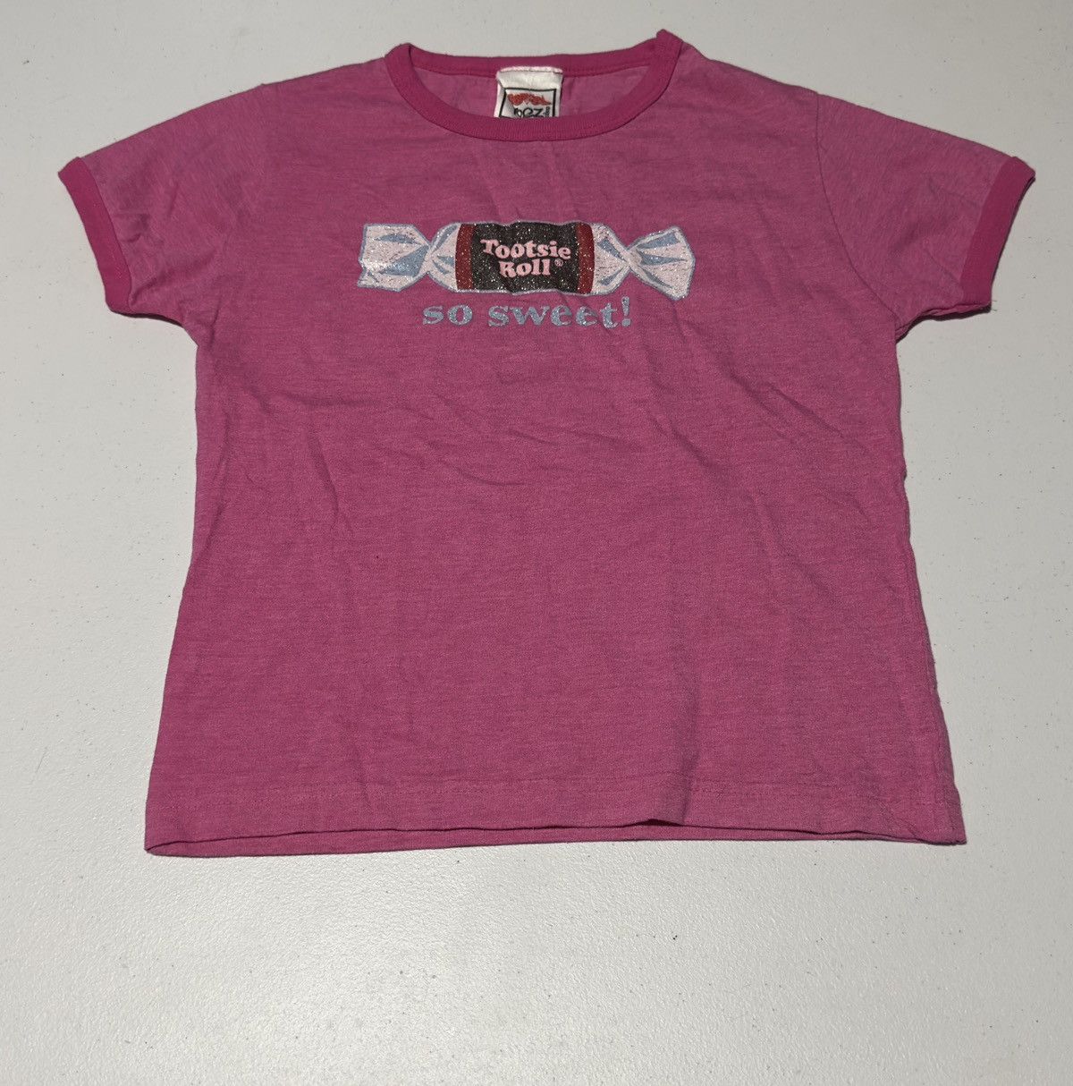 Vintage 90s tootsie Roll so sweet youth Girls graphic ringer shirt Size XS / US 0-2 / IT 36-38 - 1 Thumbnail