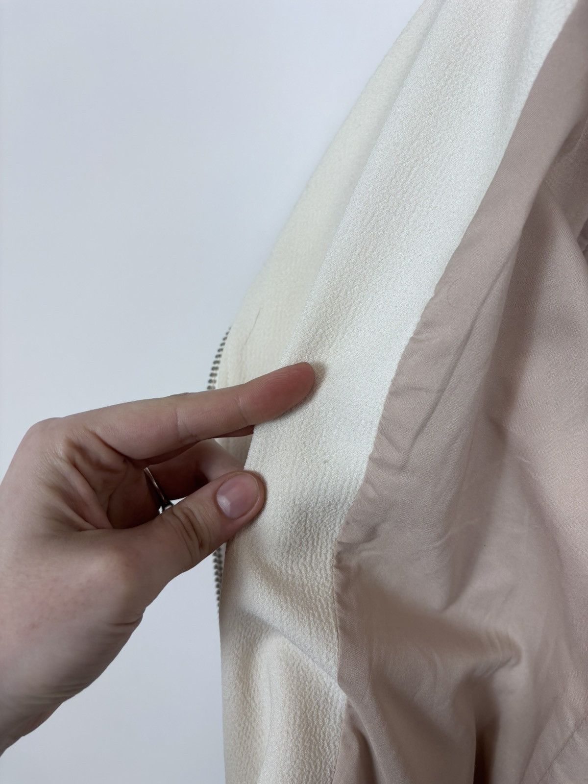 Aritzia Wilfred Aritzia Montesson Women’s Beige Ivory Moto Jacket Size S / US 4 / IT 40 - 17 Thumbnail
