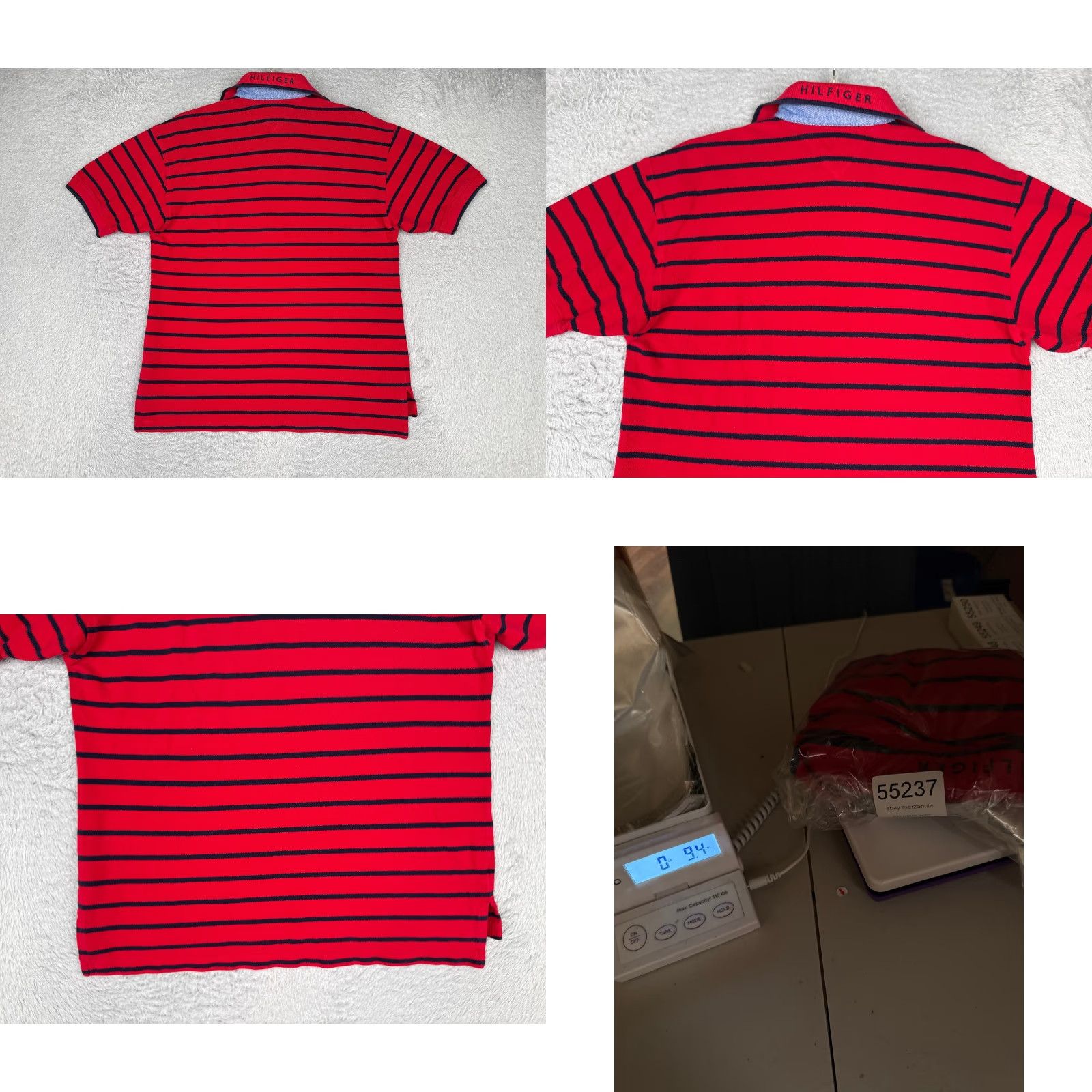 Tommy Hilfiger Tommy Hilfiger Polo Shirt Men Small Red Stripe 100% Cotton Short Sleeve Slimming Size US S / EU 44-46 / 1 - 9 Thumbnail