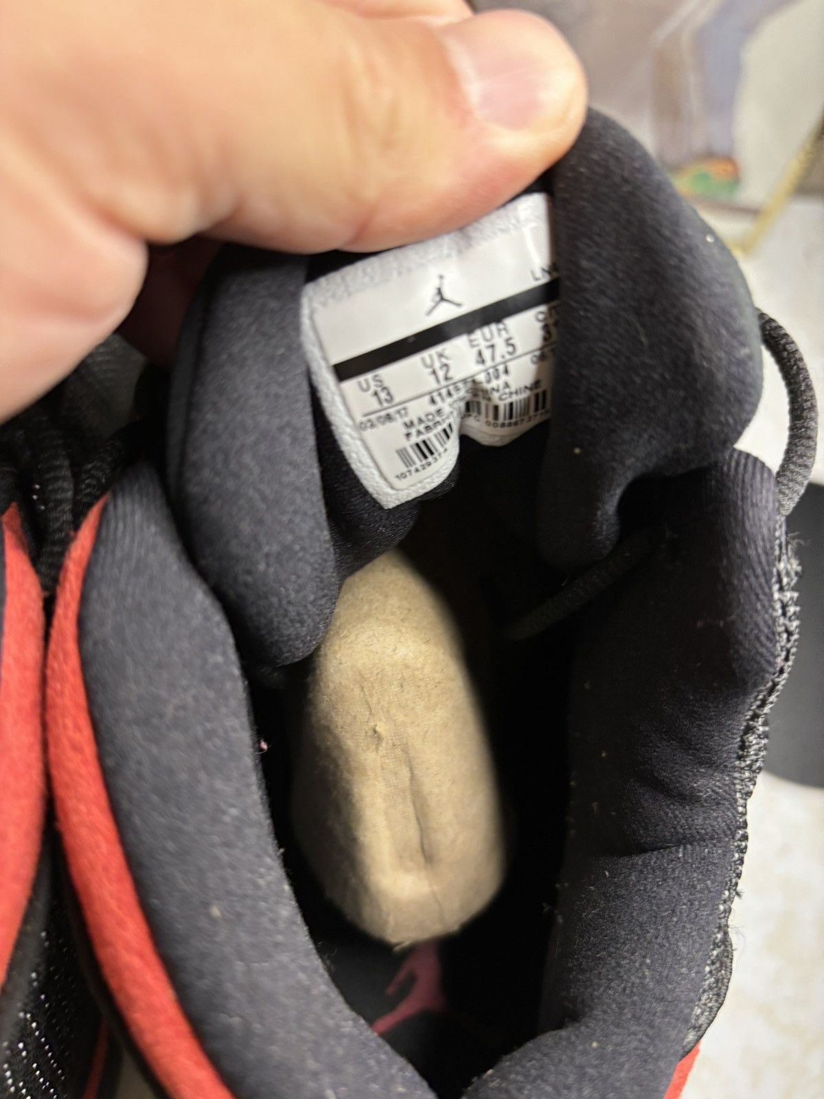 Jordan Brand Air Jordan 13 Retro 2017 Bred 2017 Size US 13 / EU 46 - 6 Thumbnail