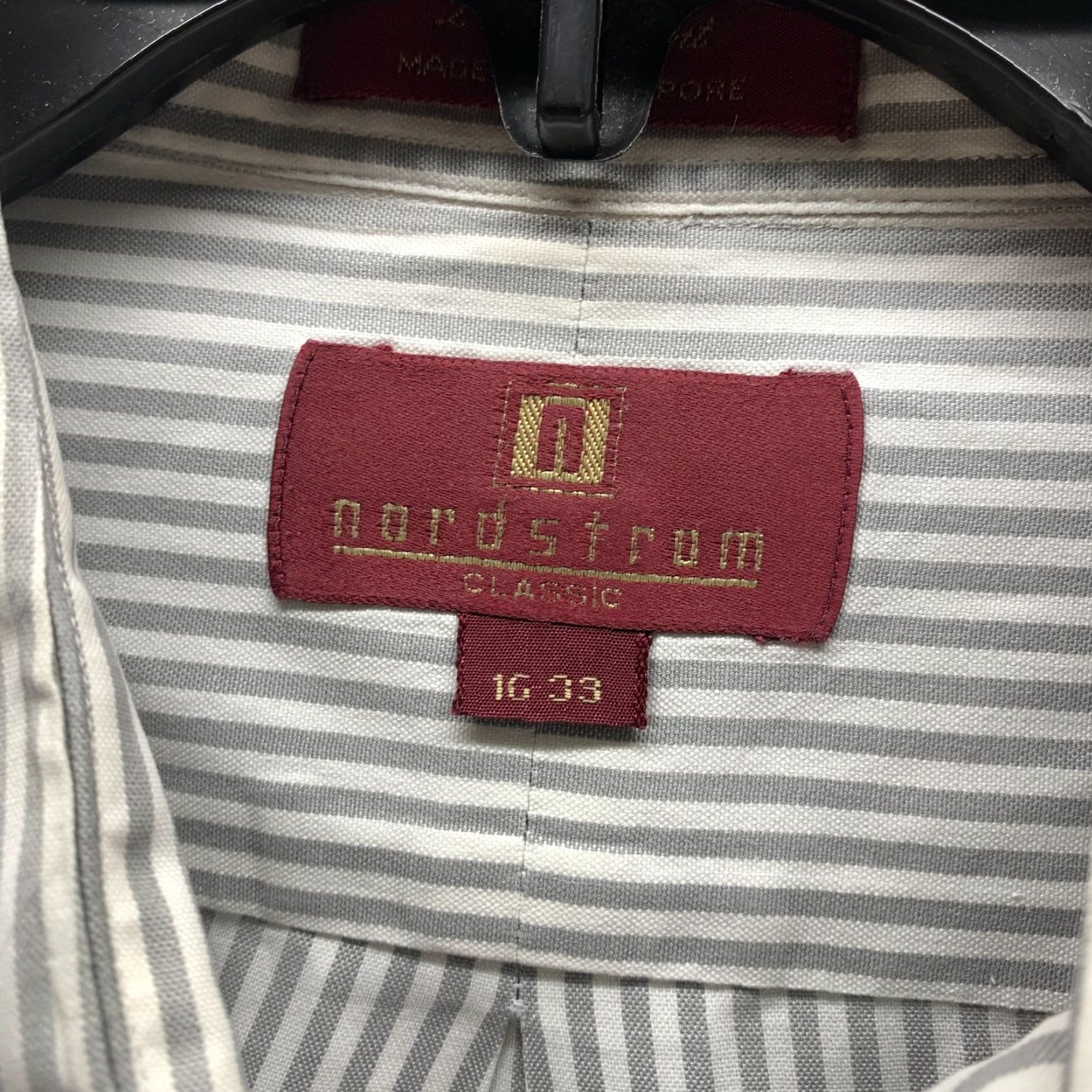 Nordstrom VINTAGE Nordstrom Shirt Mens 16 Large Gray Cotton Button-Up Size US L / EU 52-54 / 3 - 6 Thumbnail