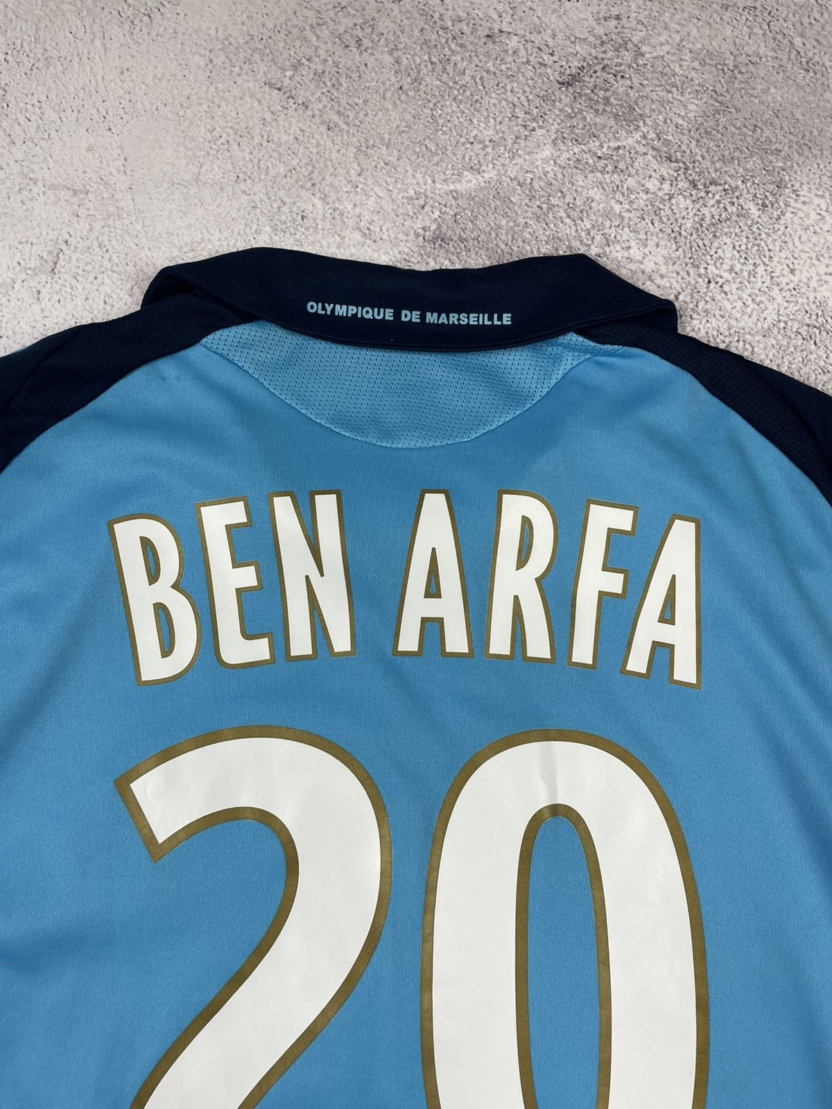 Vintage 2008-09 Olympique Marseille Away Football Shirt Ben Arfa #20 Size US M / EU 48-50 / 2 - 11 Thumbnail