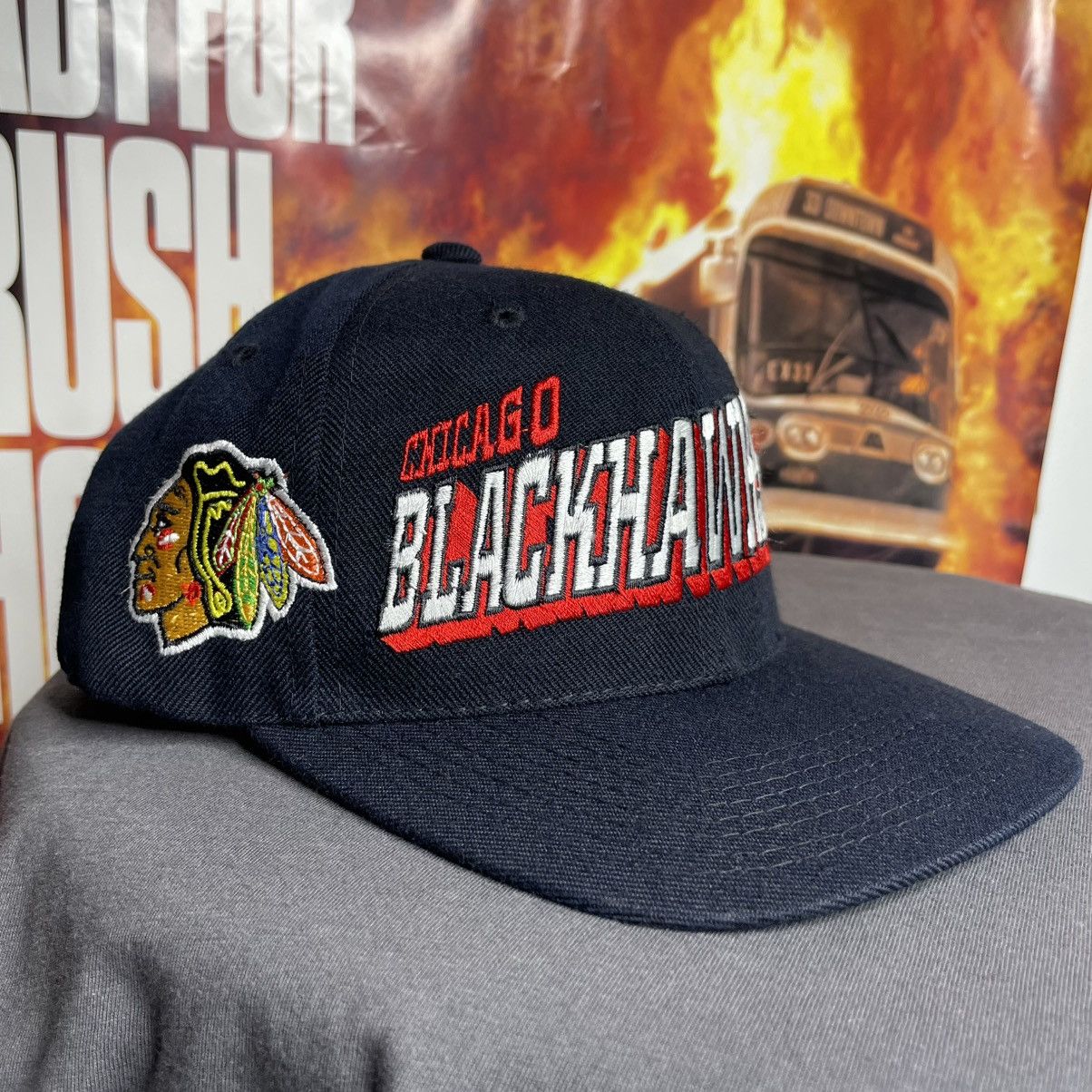 Sports Specialties 90s Chicago Blackhawks Vintage SnapBack Hat NHL Hockey Cubs Size ONE SIZE - 3 Thumbnail