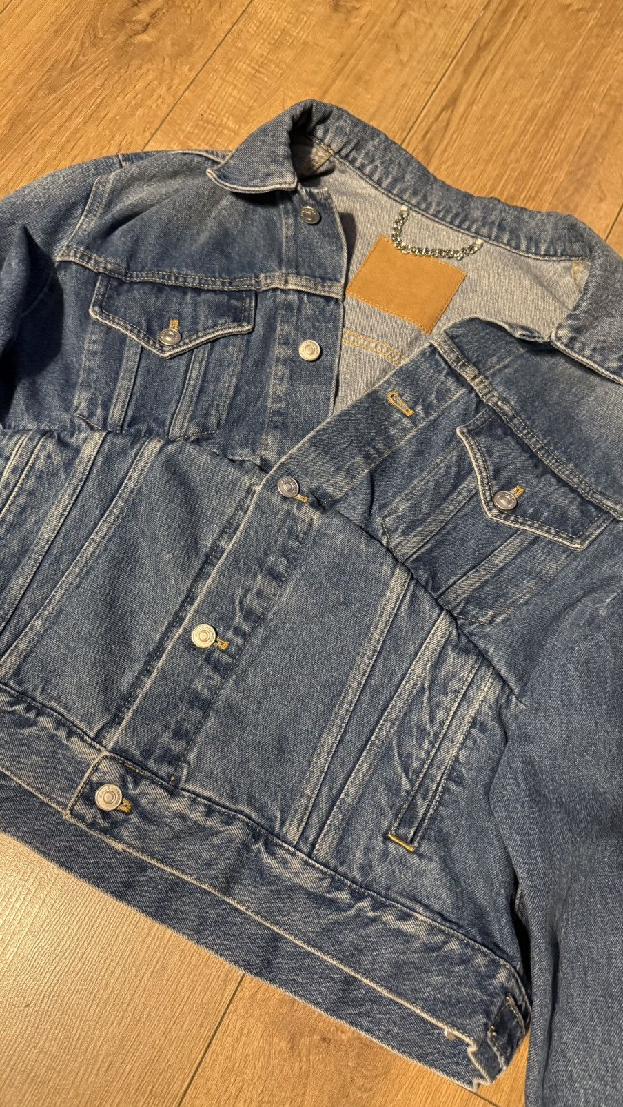 Balenciaga Unisex Blue Swing Denim Jacket RRP$2,150 Size XS / US 0-2 / IT 36-38 - 8 Thumbnail