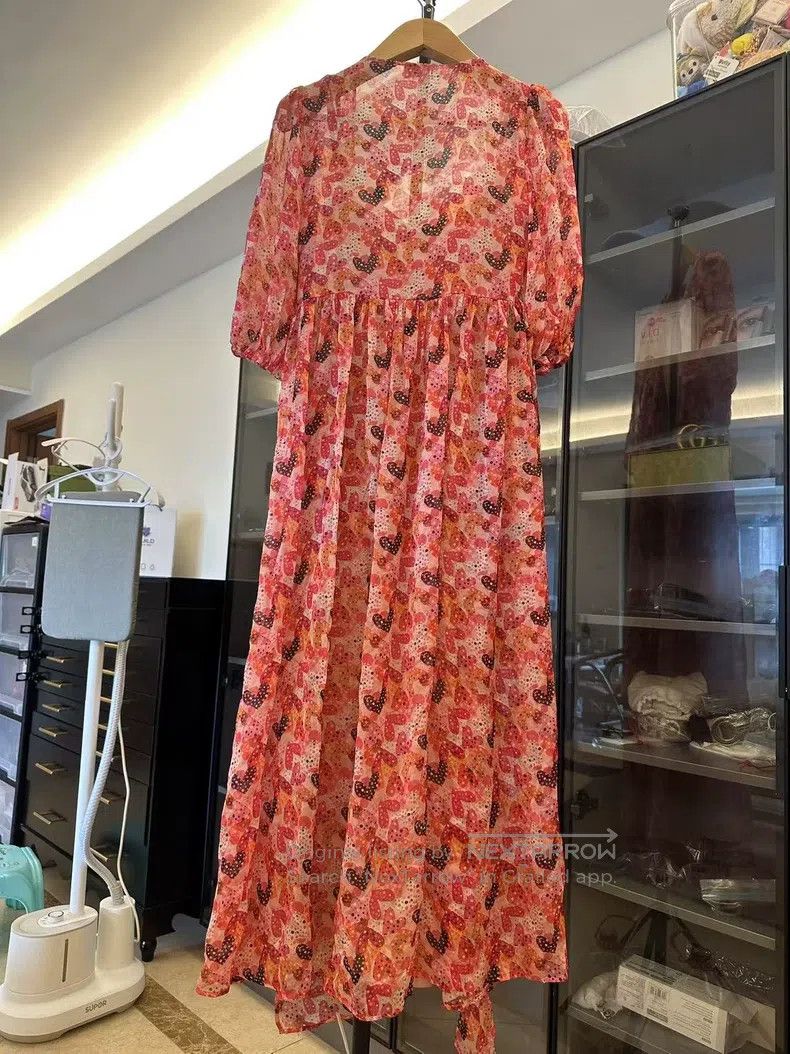 Valentino Valentino Printed silk long-sleeved dress Size S / US 4 / IT 40 - 2 Thumbnail