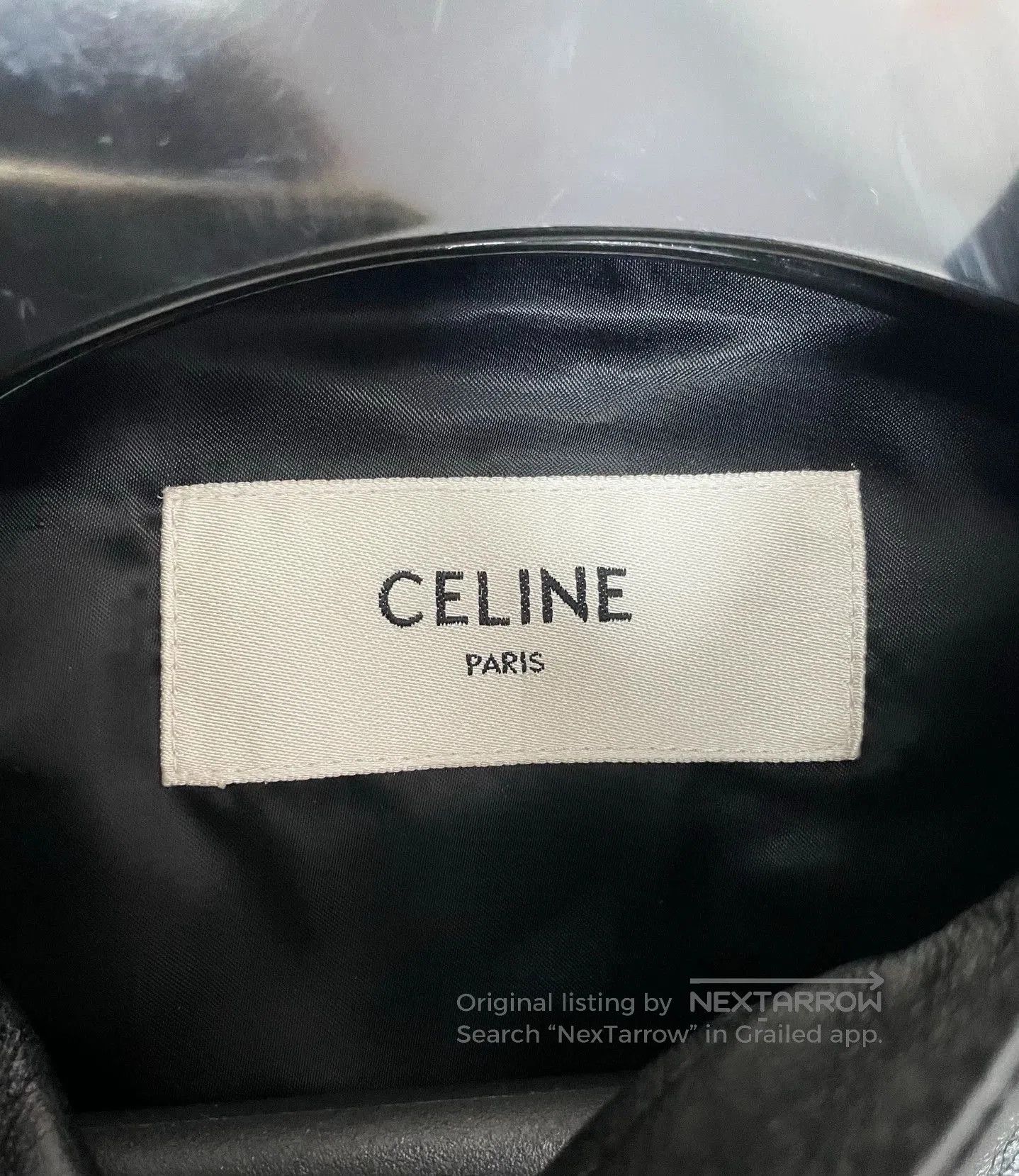 Celine Black Leather Jacket with Snakeskin Accents. Size US M / EU 48-50 / 2 - 4 Thumbnail