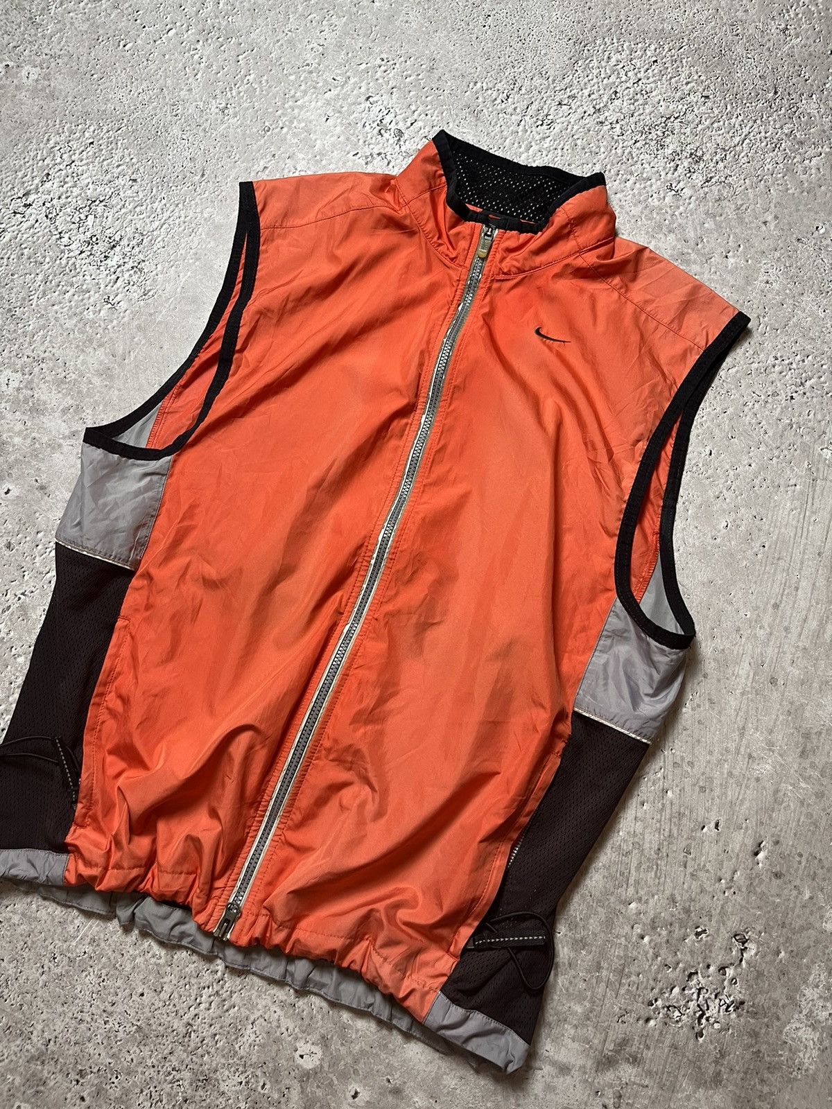 Nike × Vintage Nike Mini Swoosh Nylon Track Vest Vintage Jacket Size US XL / EU 56 / 4 - 3 Thumbnail