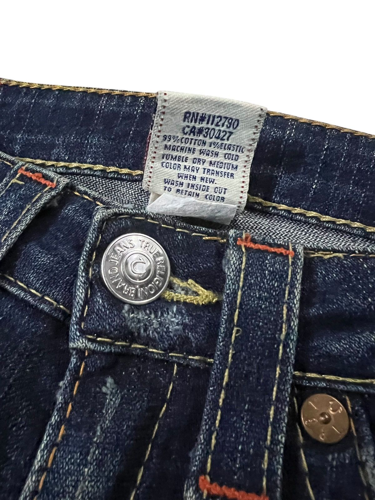 True Religion Flare Jean True Religion Twist Leg Distress Jean Size 27" / US 4 / IT 40 - 9 Thumbnail