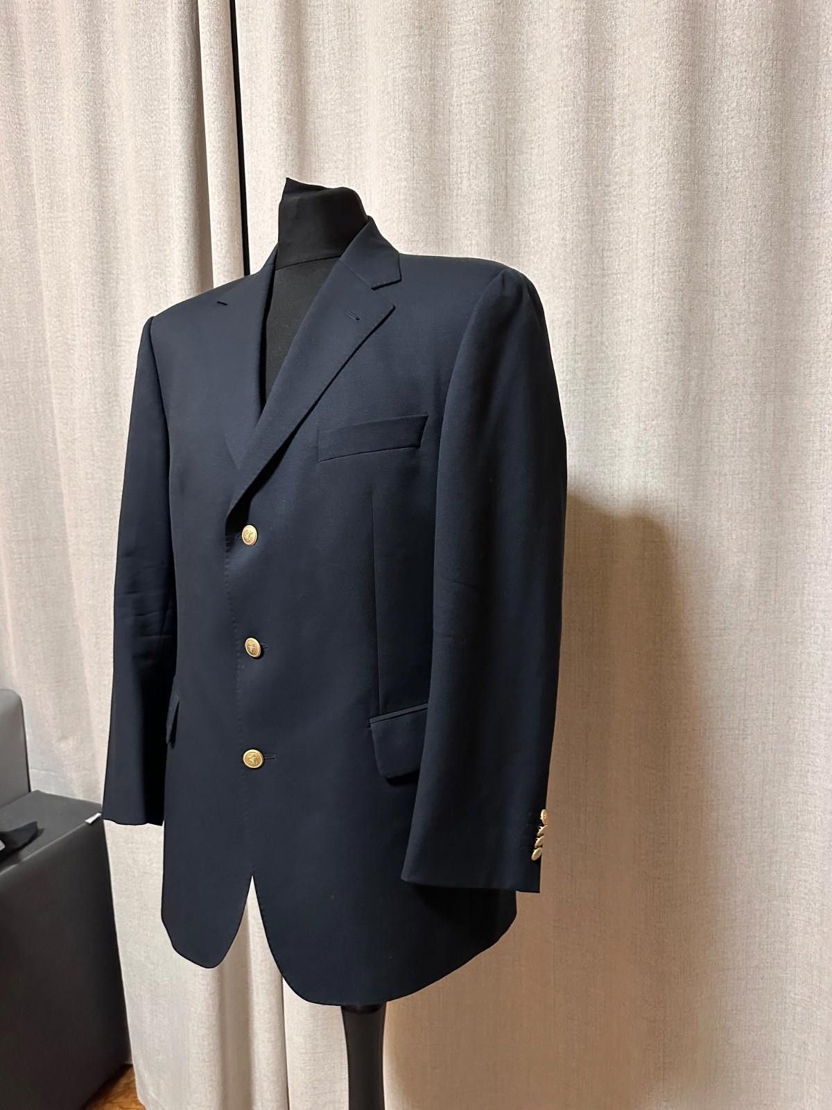 Burberry Burberry London Super 100 s Wool Blazer Jacket Gold Buttons Size 38R - 4 Thumbnail