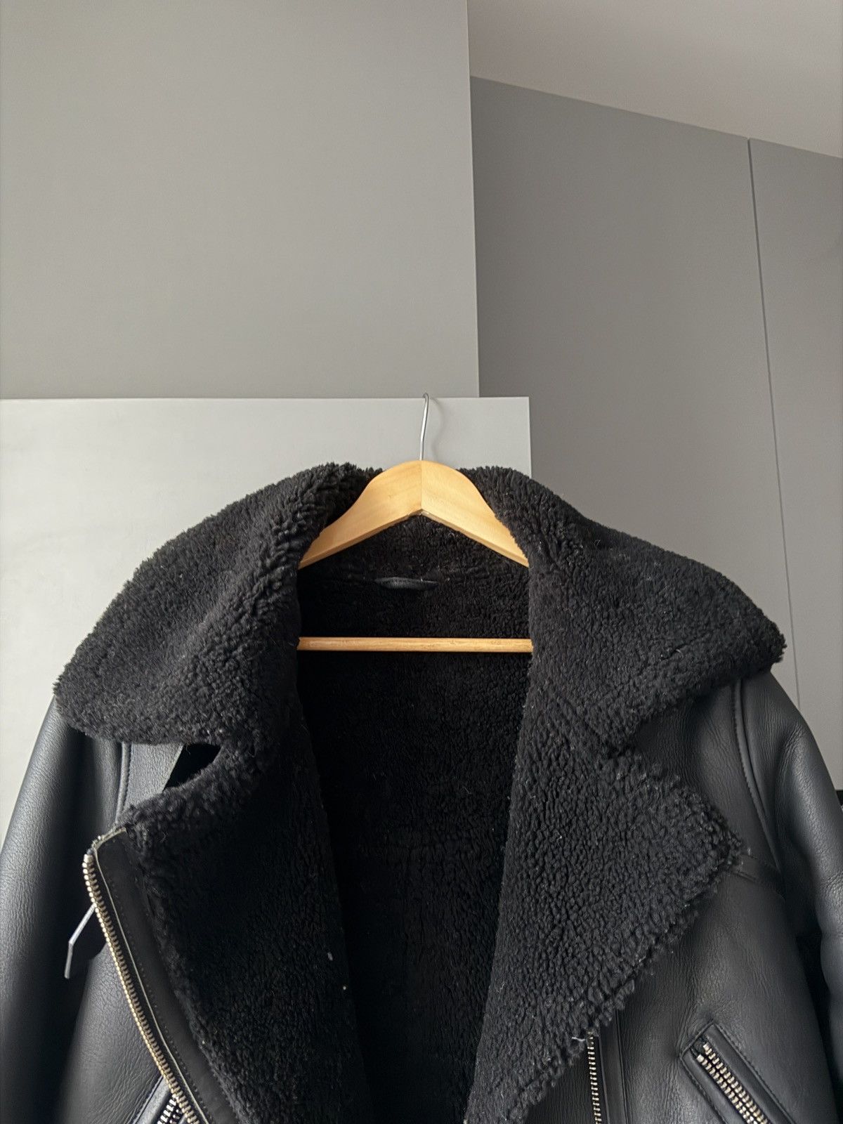 Iro IRO Paris Biker Black Oversized Shearling Jacket Size S / US 4 / IT 40 - 7 Thumbnail