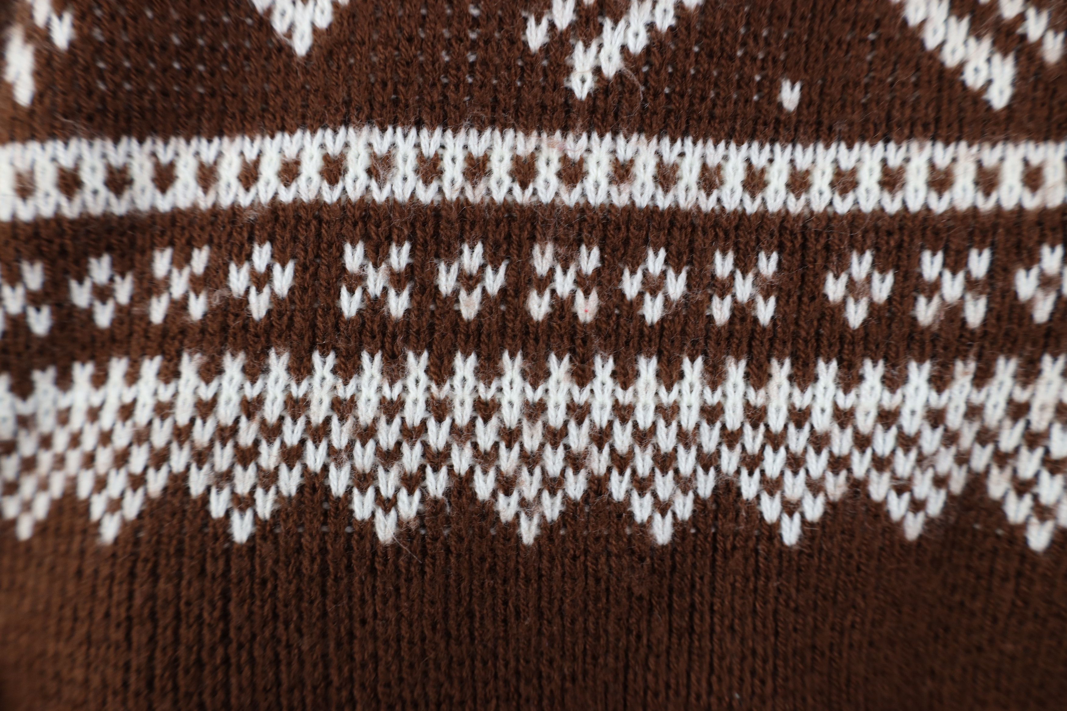 Vintage Vintage 70s Streetwear Fair Isle Crewneck Sweater Acrylic Size XL / US 12-14 / IT 48-50 - 5 Thumbnail