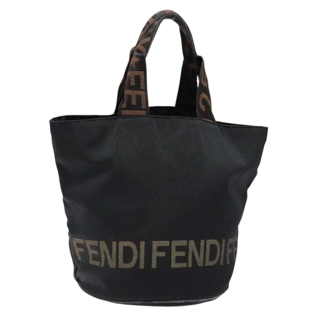 Fendi FENDI Hand Bag Canvas Black Brown Gold Size ONE SIZE - 1 Thumbnail