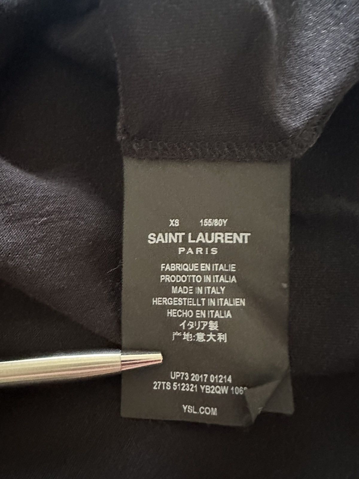 Saint Laurent Paris Saint Laurent neon logo black t shirt Size US S / EU 44-46 / 1 - 17 Thumbnail