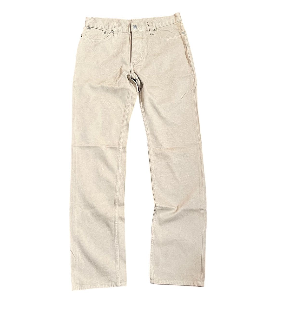 Helmut Lang Vintage helmut lang light cream denim jeans Size US 29 - 1 Thumbnail