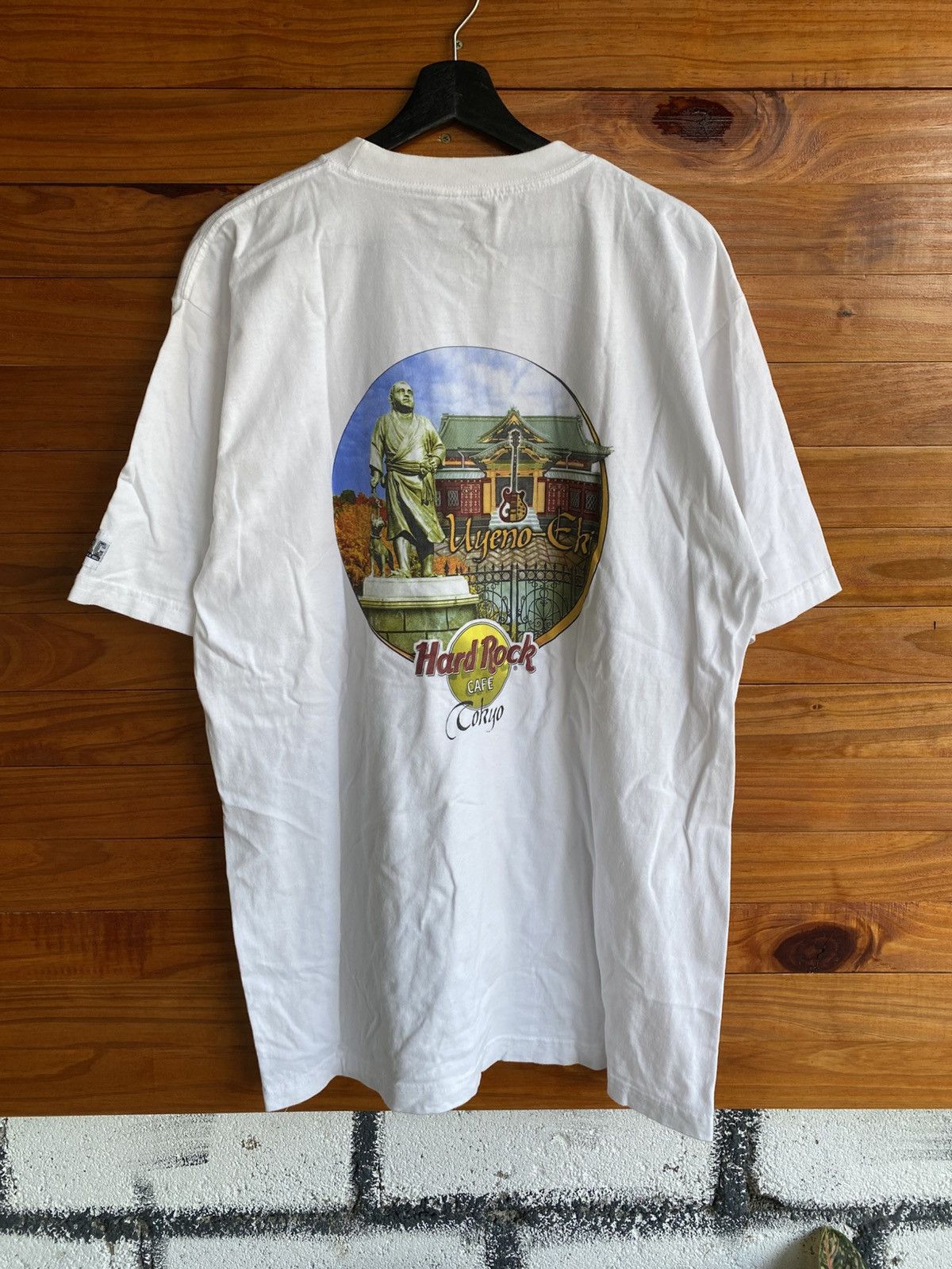 Hard Rock Cafe Vintage Hard Rock Cafe Ueno-Eki Tokyo Heavy Tee White 90s Size US L / EU 52-54 / 3 - 3 Thumbnail