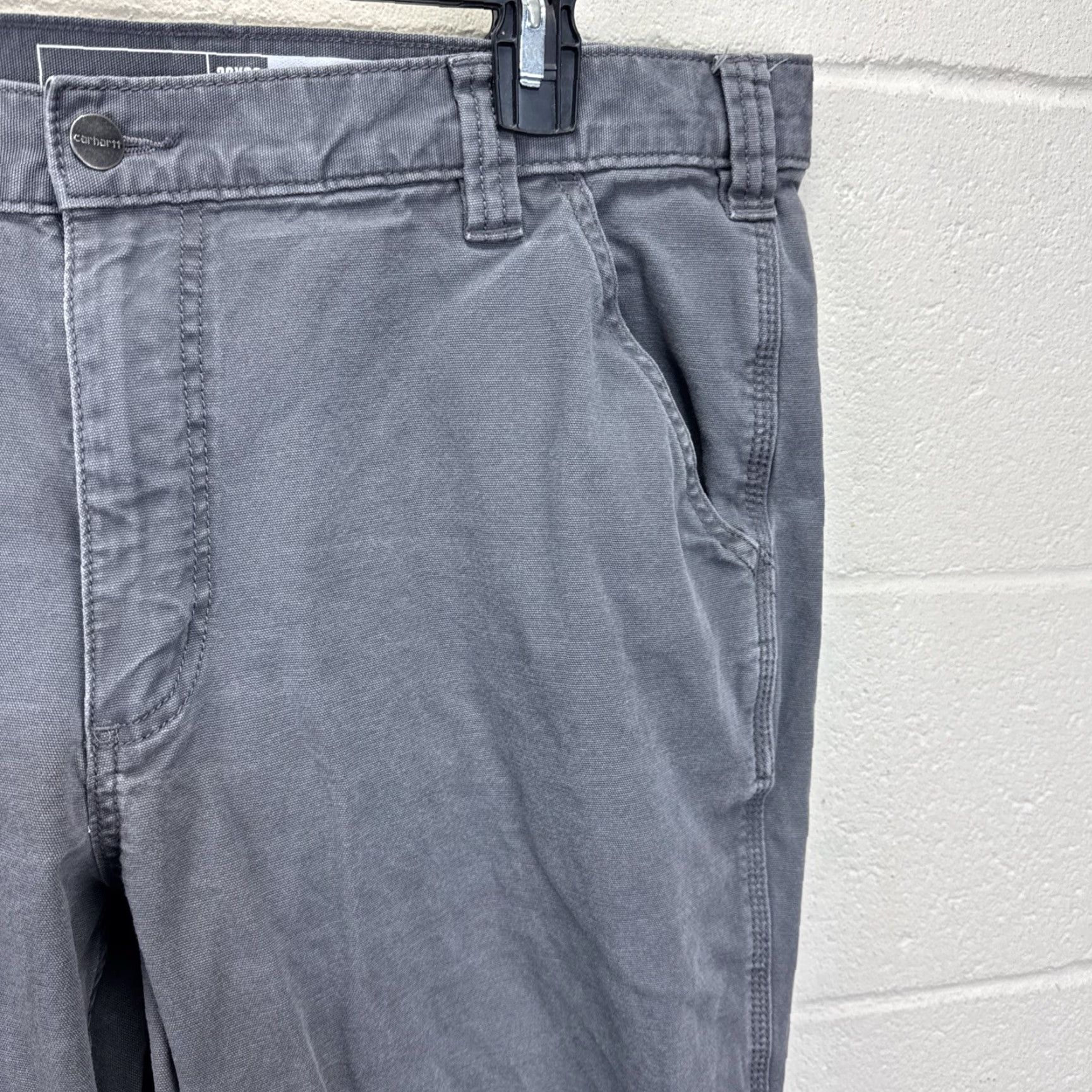 Carhartt VINTAGE? No — Carhartt Relaxed Fit Pants Men 38x30 Gray Canvas Work 102291-039 Workwear Farm Size US 38 / EU 54 - 3 Thumbnail